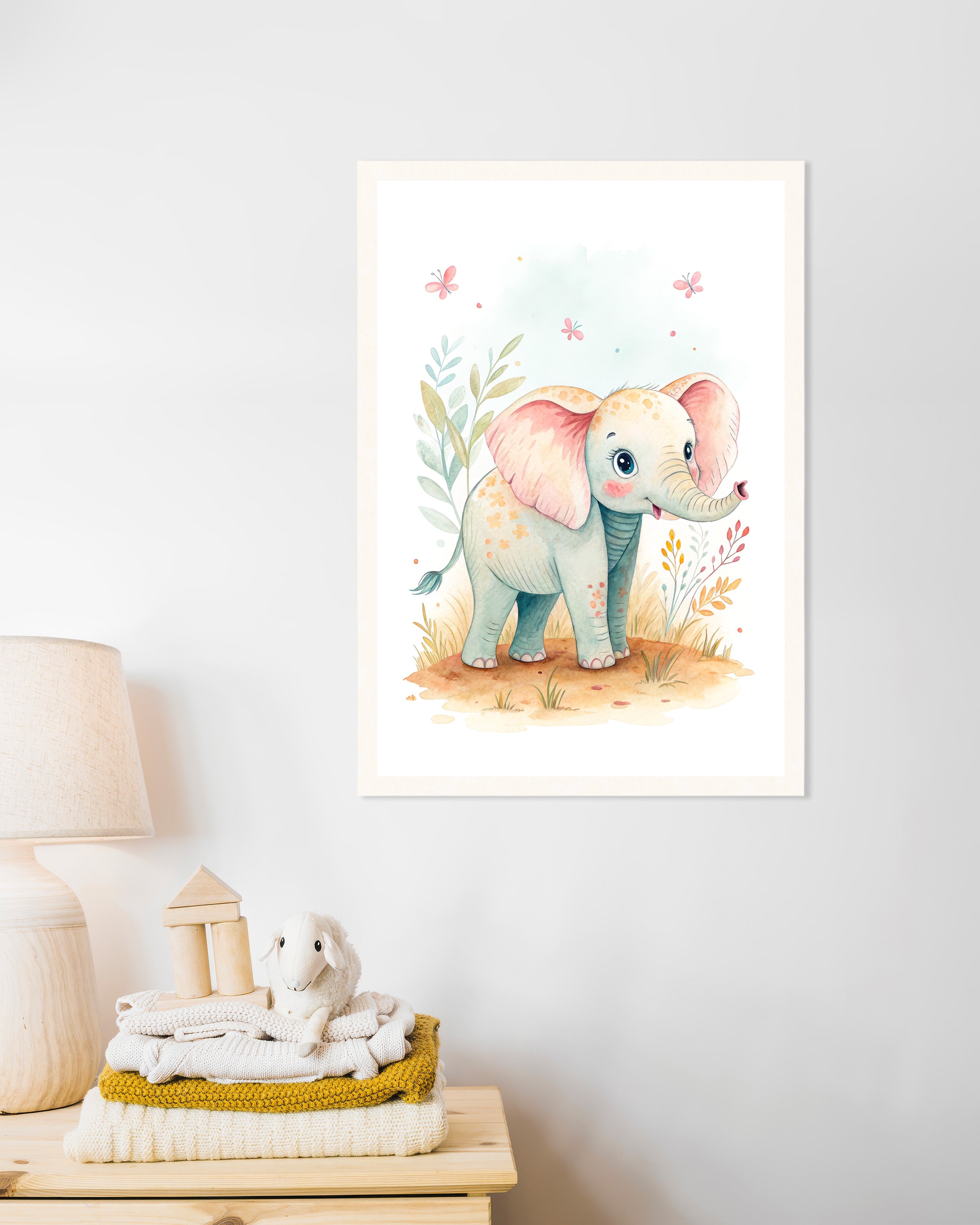 Poster of Baby Elephant Poster – Nursery Wall Art