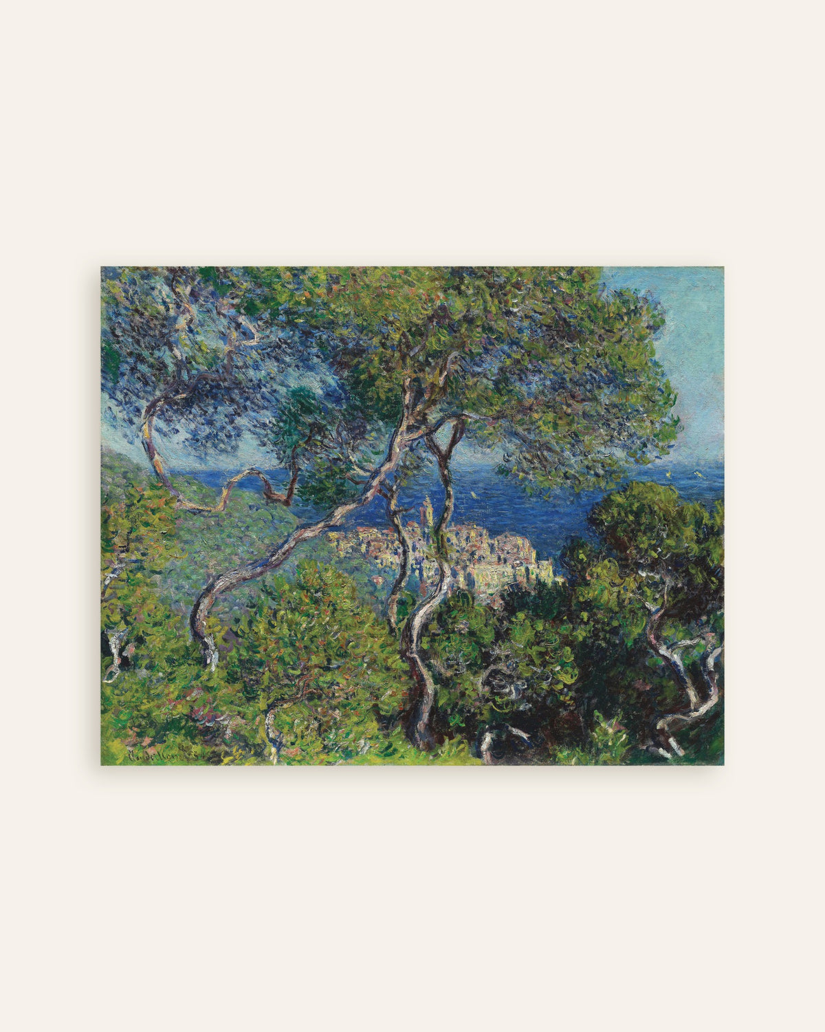 Plakat Bordighera (1884) af Claude Monet, miniature