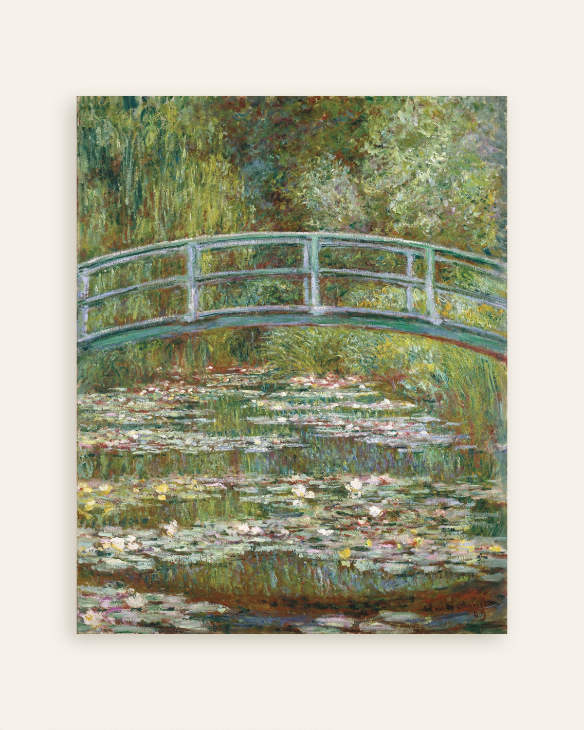 Plakat Bro over åkandedammen (1899) af Claude Monet, miniature