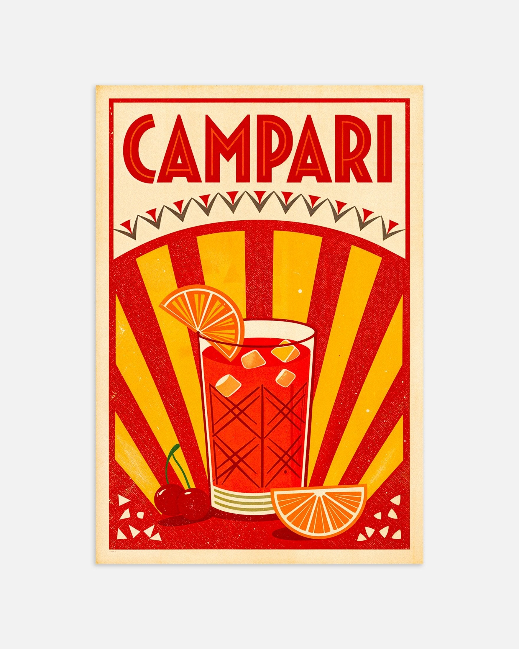 Poster of Campari Cocktail Poster - Retro Italian Aperitif, thumbnail