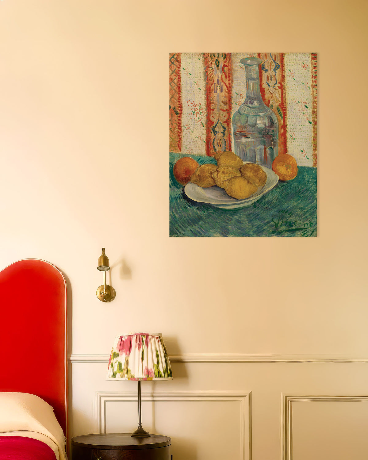 Poster med Karaffel og fad med citrusfrugter (1887) af Vincent van Gogh