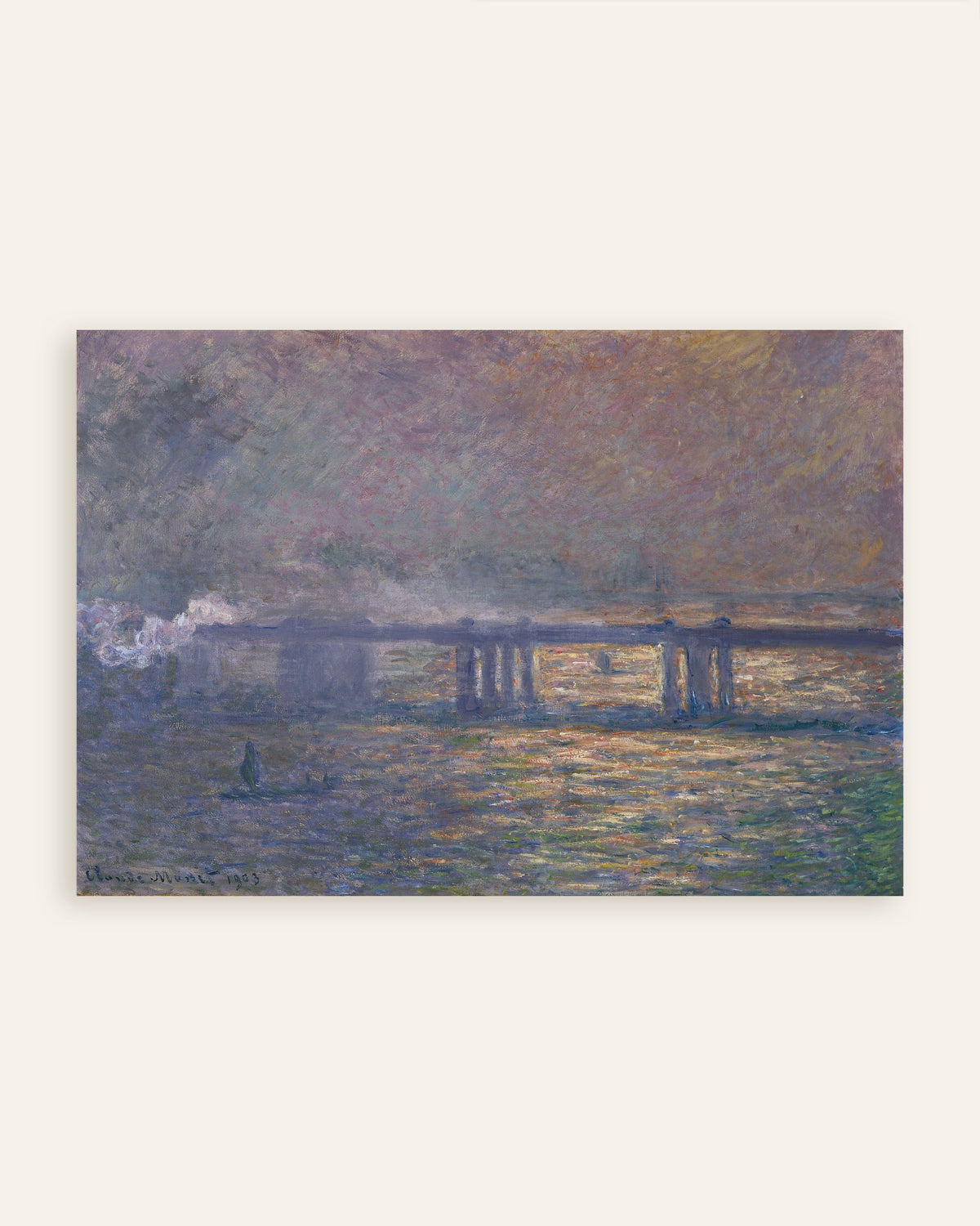 Plakat Charing Cross Bridge (1903) af Claude Monet, miniature