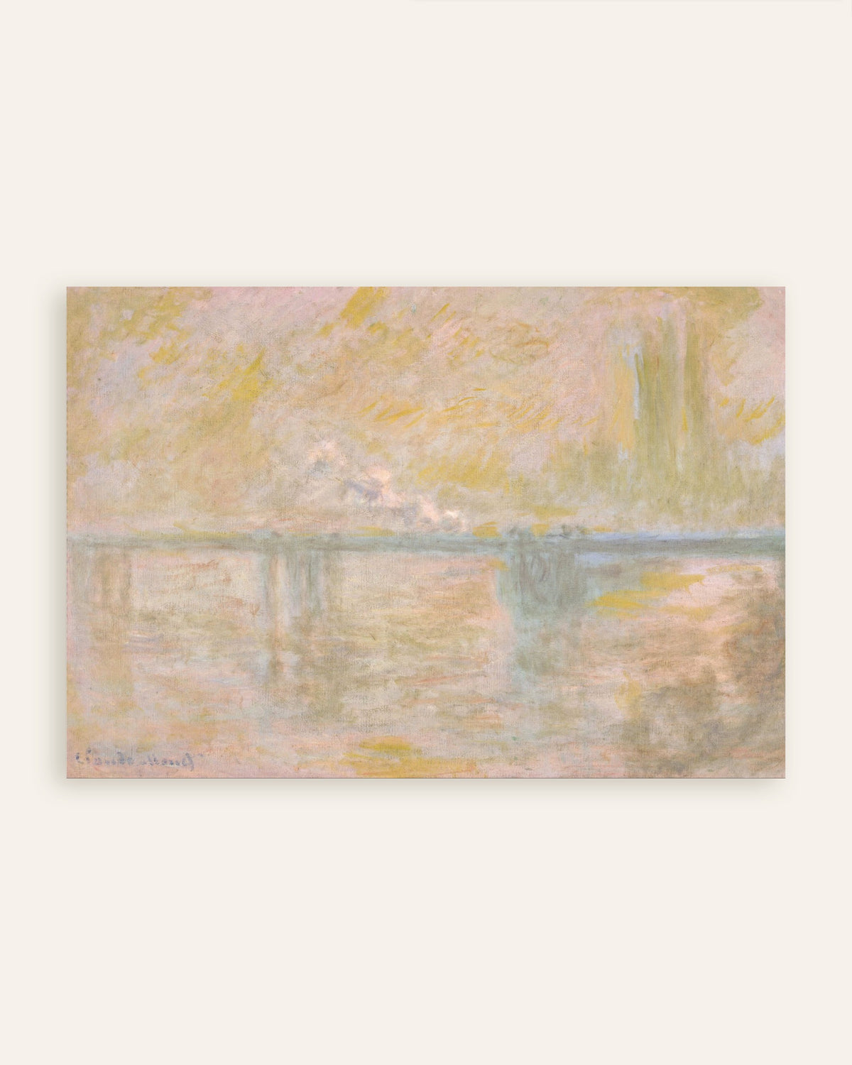 Plakat Charing Cross Bridge, London (ca. 1902) af Claude Monet, miniature
