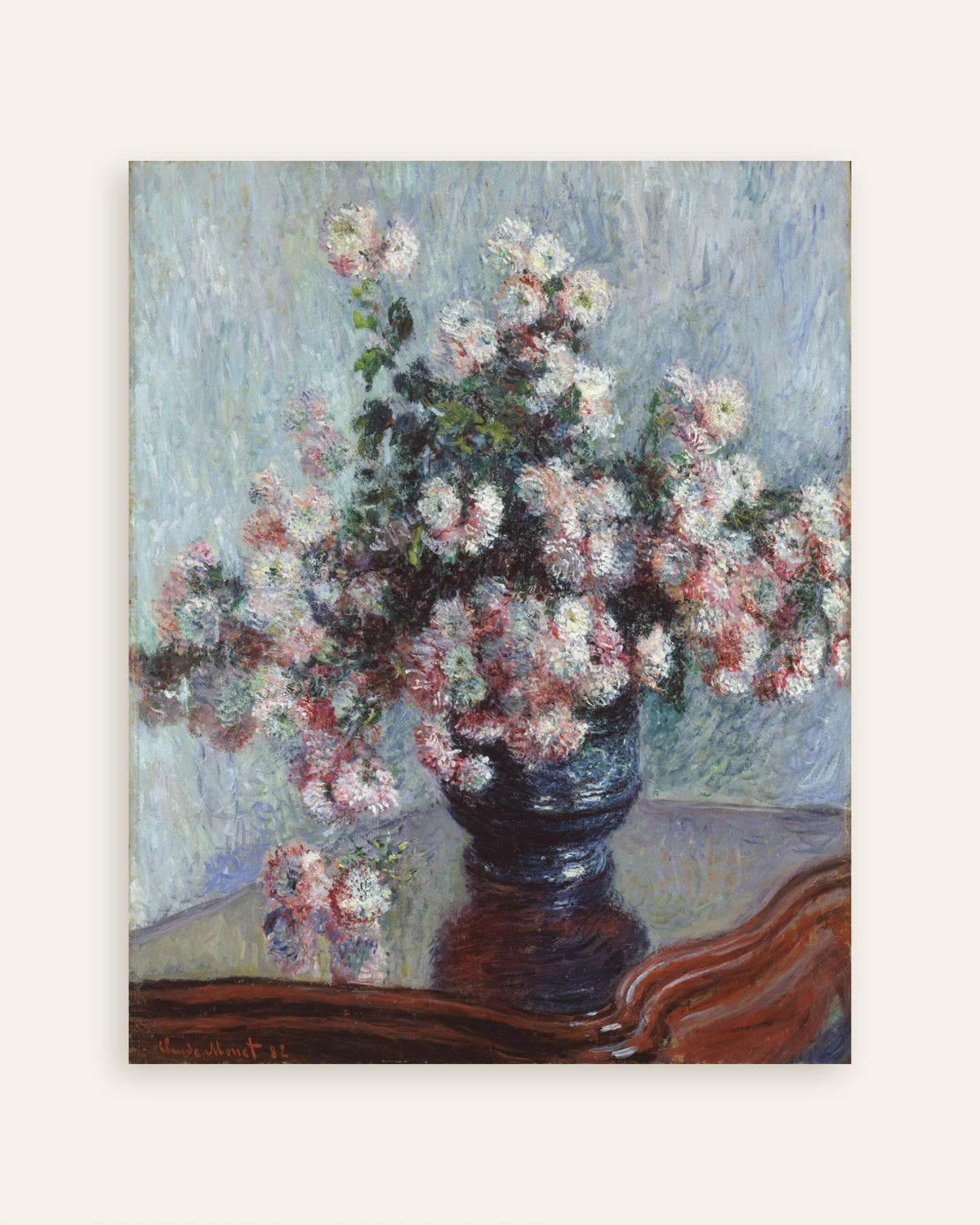 Plakat Krysantemummer (1882) af Claude Monet, miniature