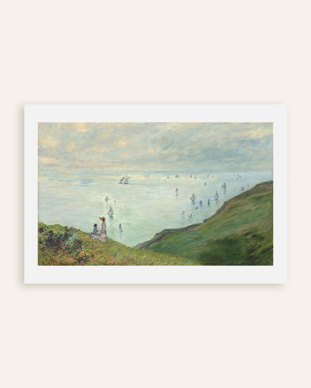 Plakat Klipper ved Pourville (1882) af Claude Monet, miniature