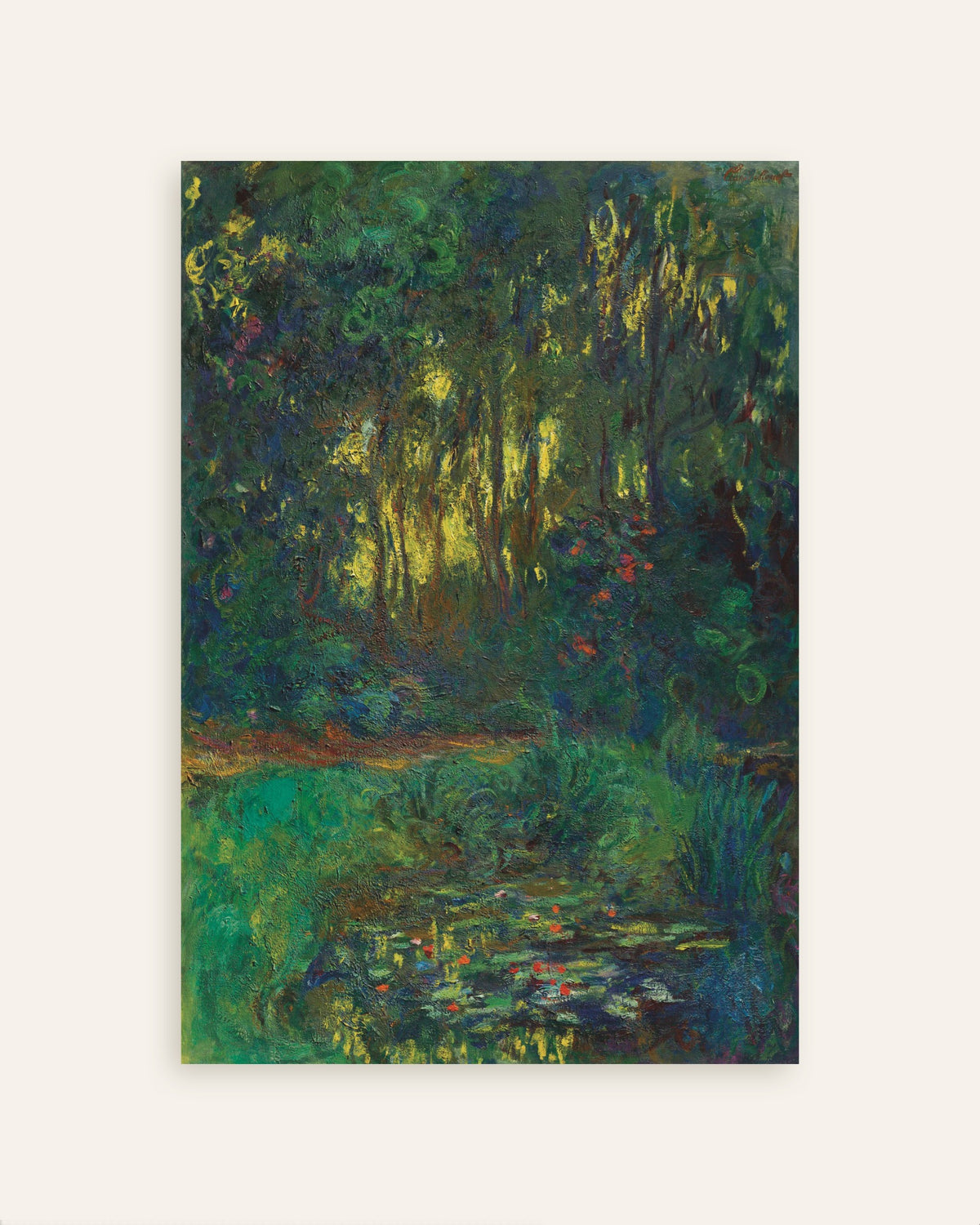 Plakat Hjørne af åkandedammen (1918–1919) af Claude Monet, miniature