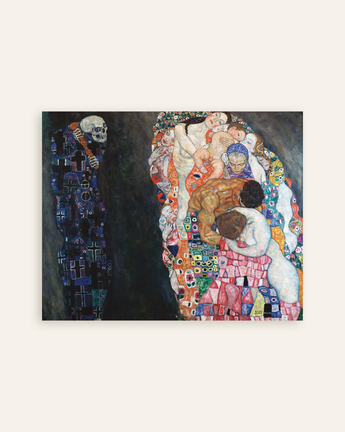 Poster af Død og liv (1910–1915) af Gustav Klimt, miniature