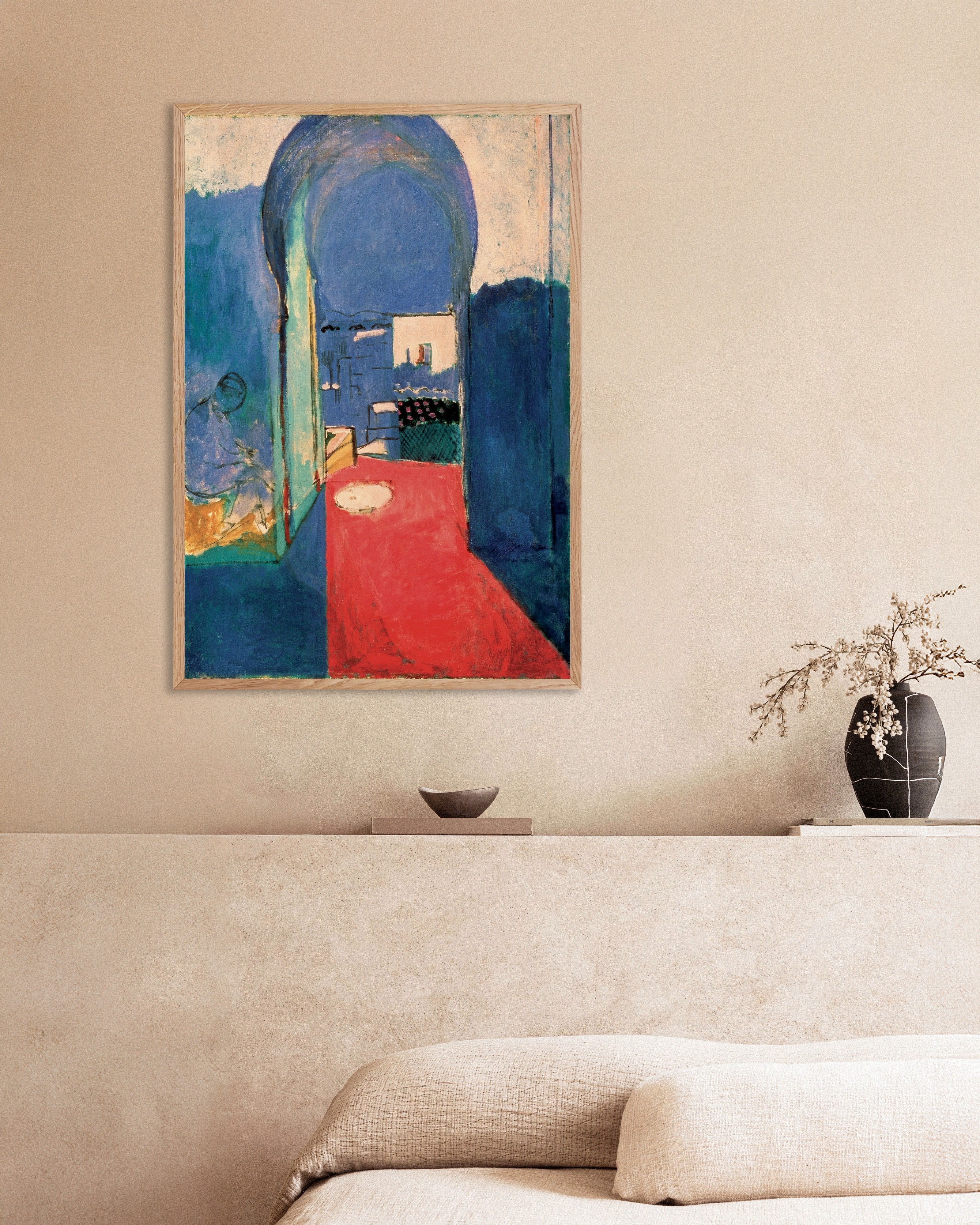 Poster of Entrance to the Kasbah (1912) by Henri Matisse - Poster, with natural wooden frame