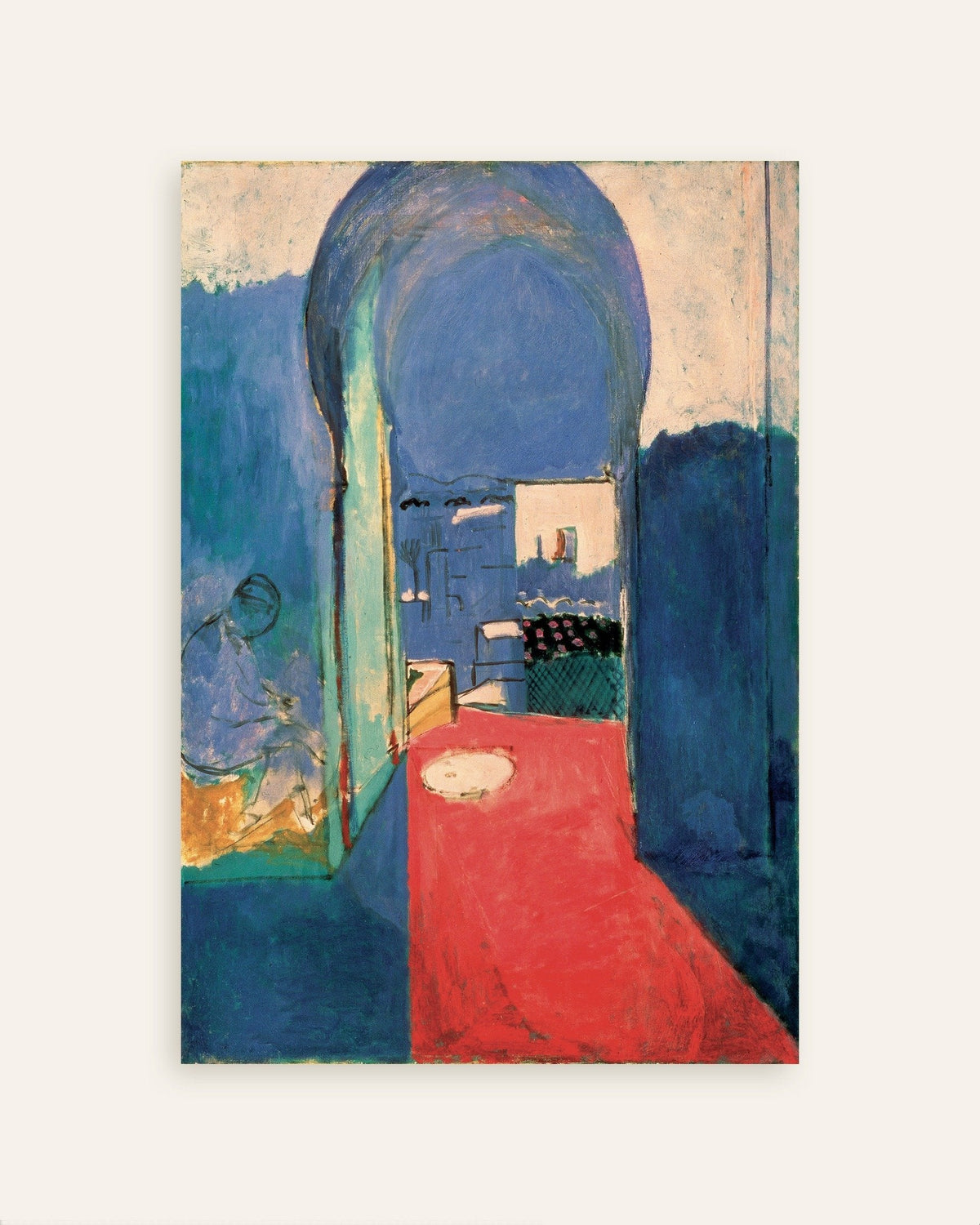 Poster af Indgangen til kasbahen (1912) af Henri Matisse, poster, miniature