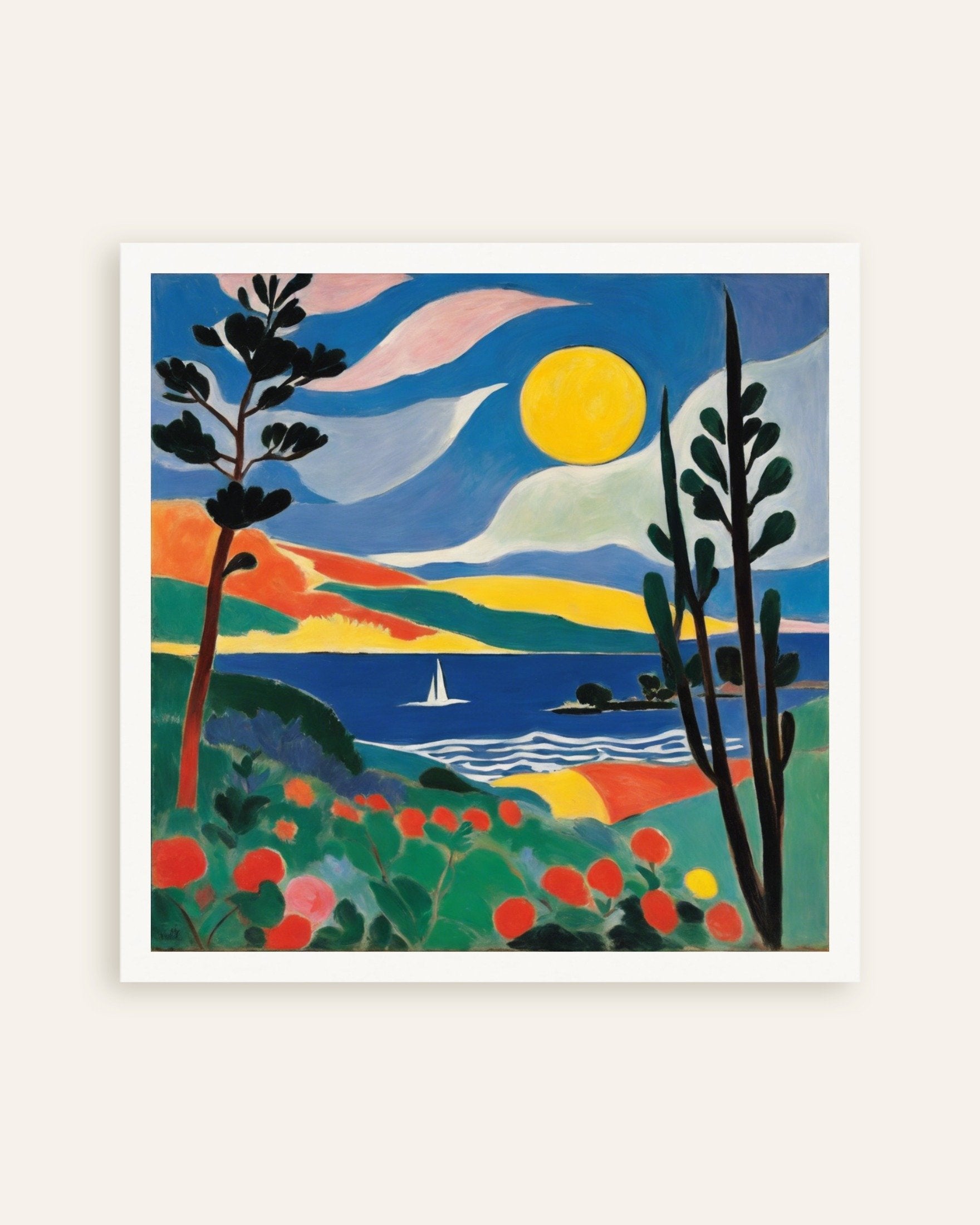 Poster of Expressive and abstract shapes, decorative sensitivity, Moon - Poster, thumbnail