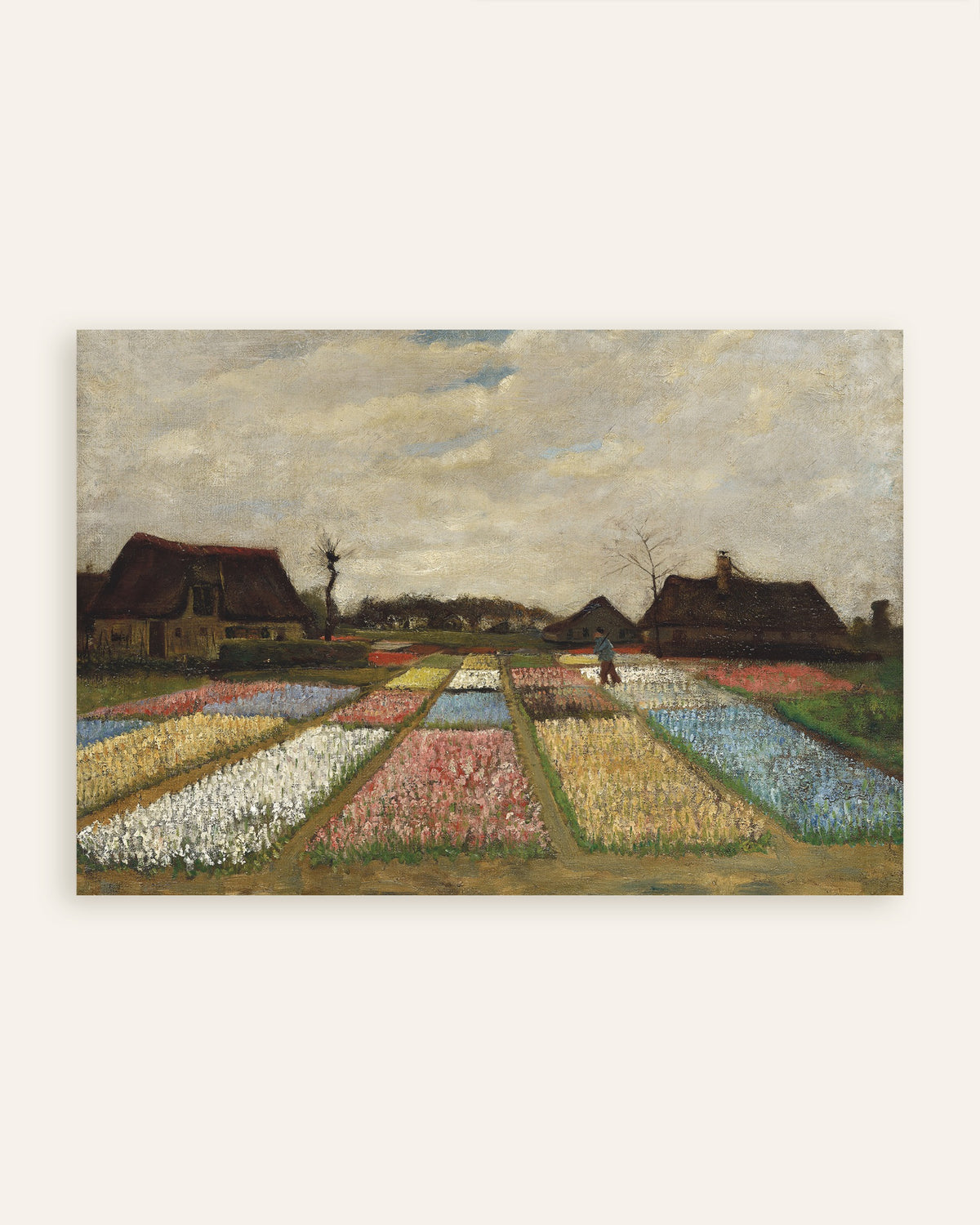 Poster af Blomsterbede i Holland (ca. 1883) af Vincent van Gogh, miniature