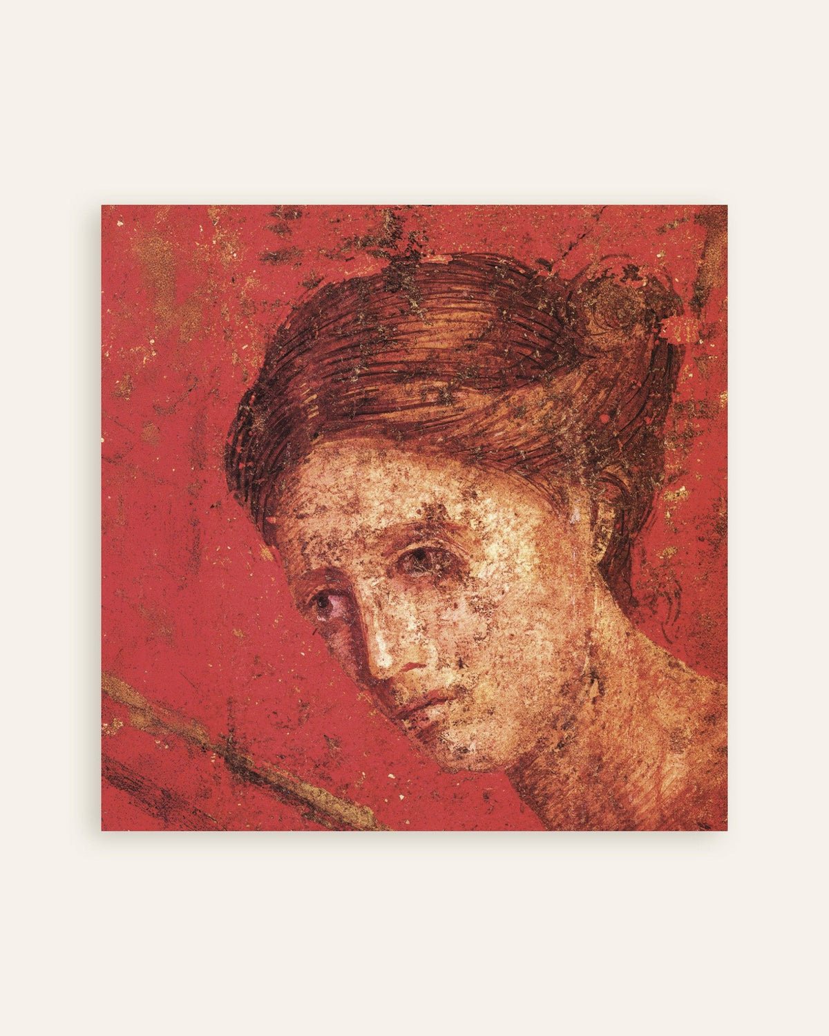 Plakat med freskodetalje fra Mysterievillaen i Pompeji