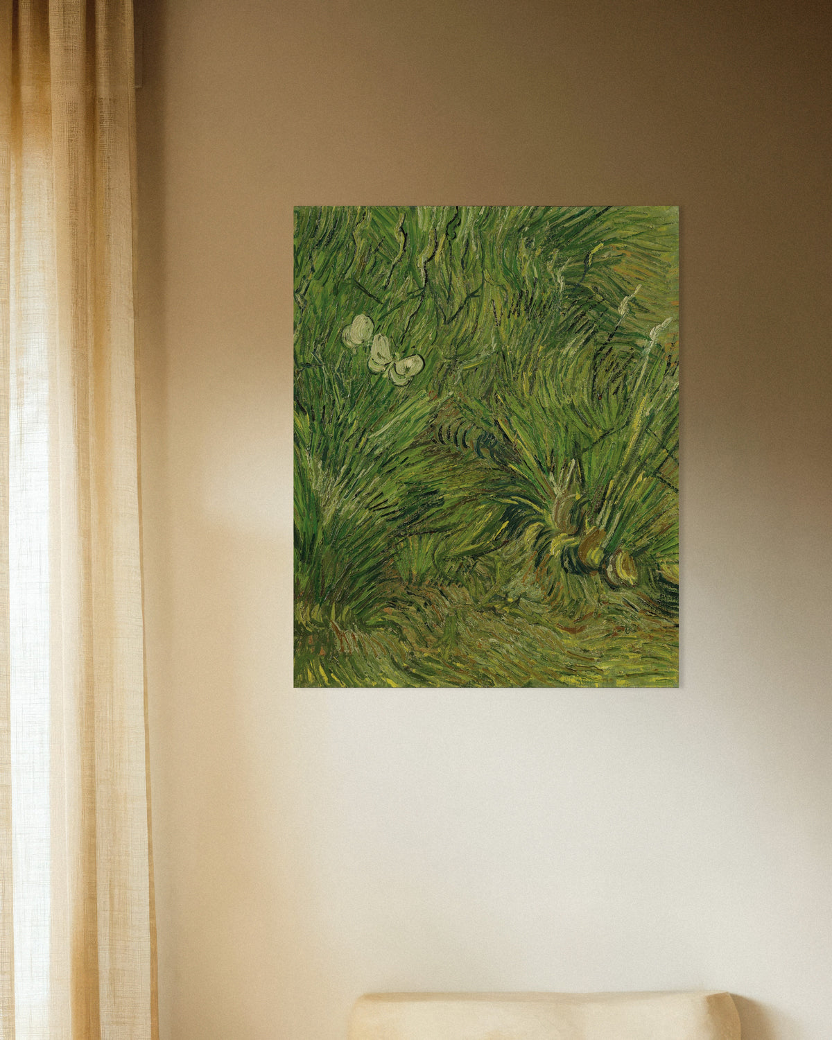 Poster af Have med sommerfugle (1889) af Vincent van Gogh