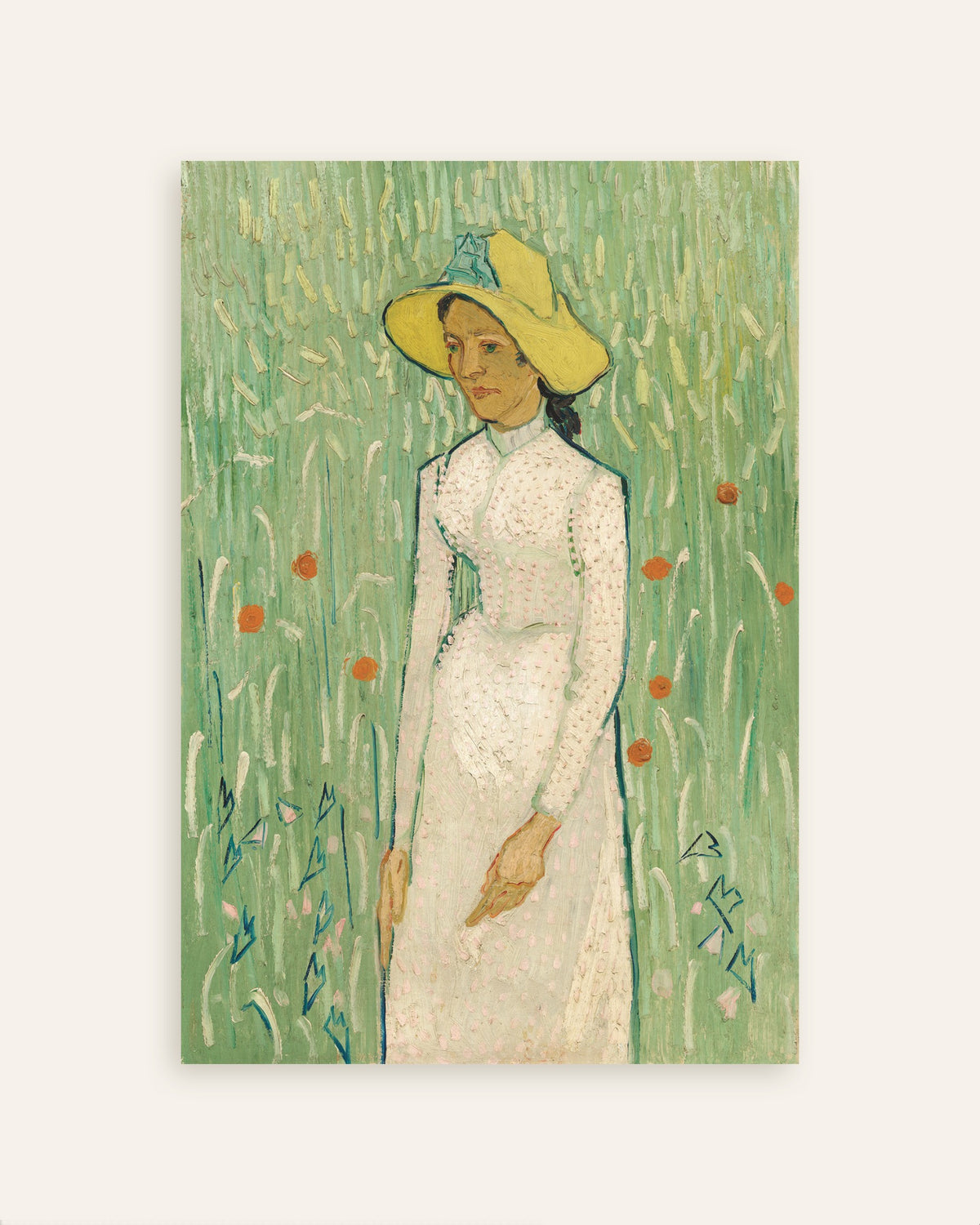 Poster af Pige i hvidt (1890) af Vincent van Gogh, miniature