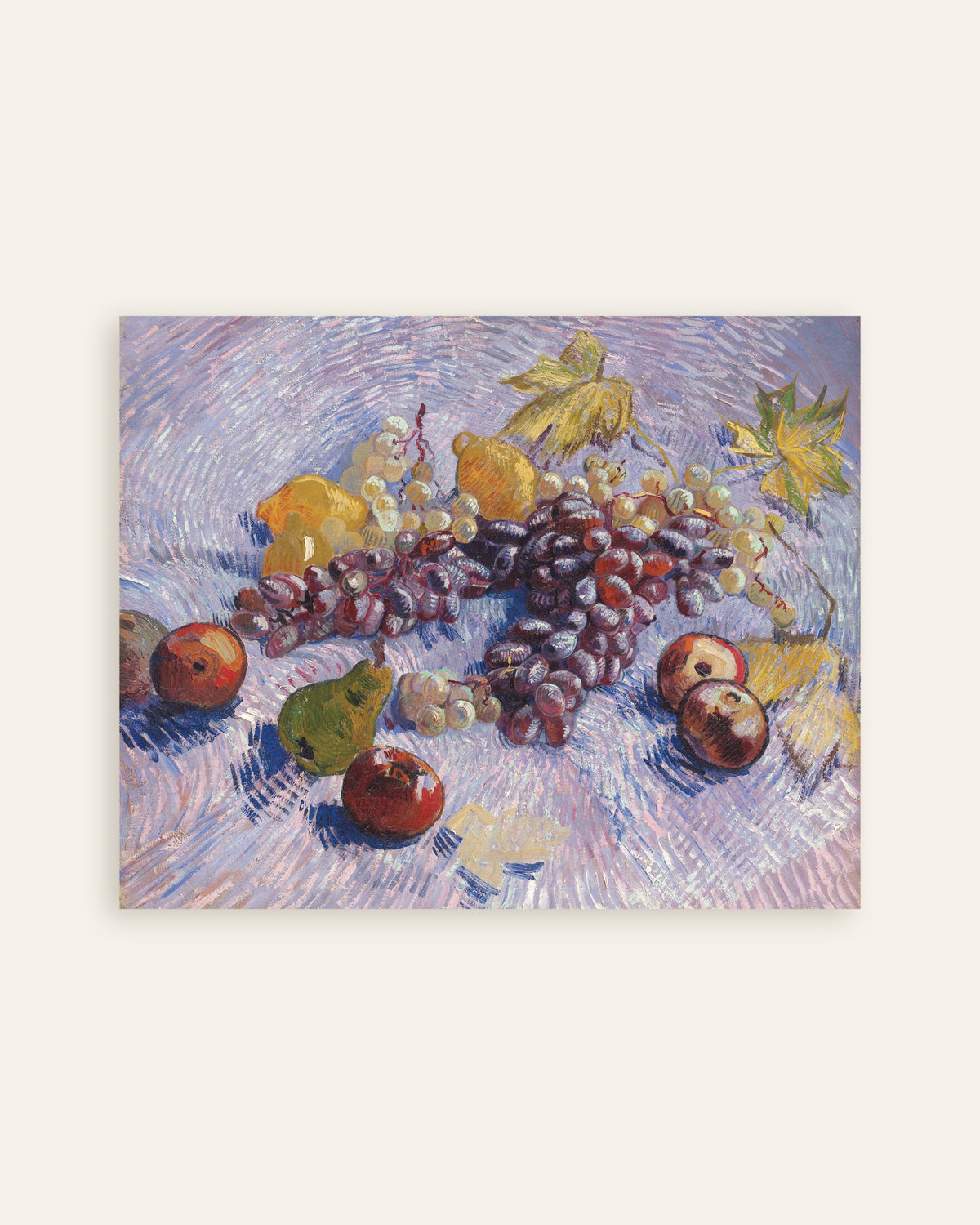 Poster med Druer, citroner, pærer og æbler (1887) af Vincent van Gogh, miniature