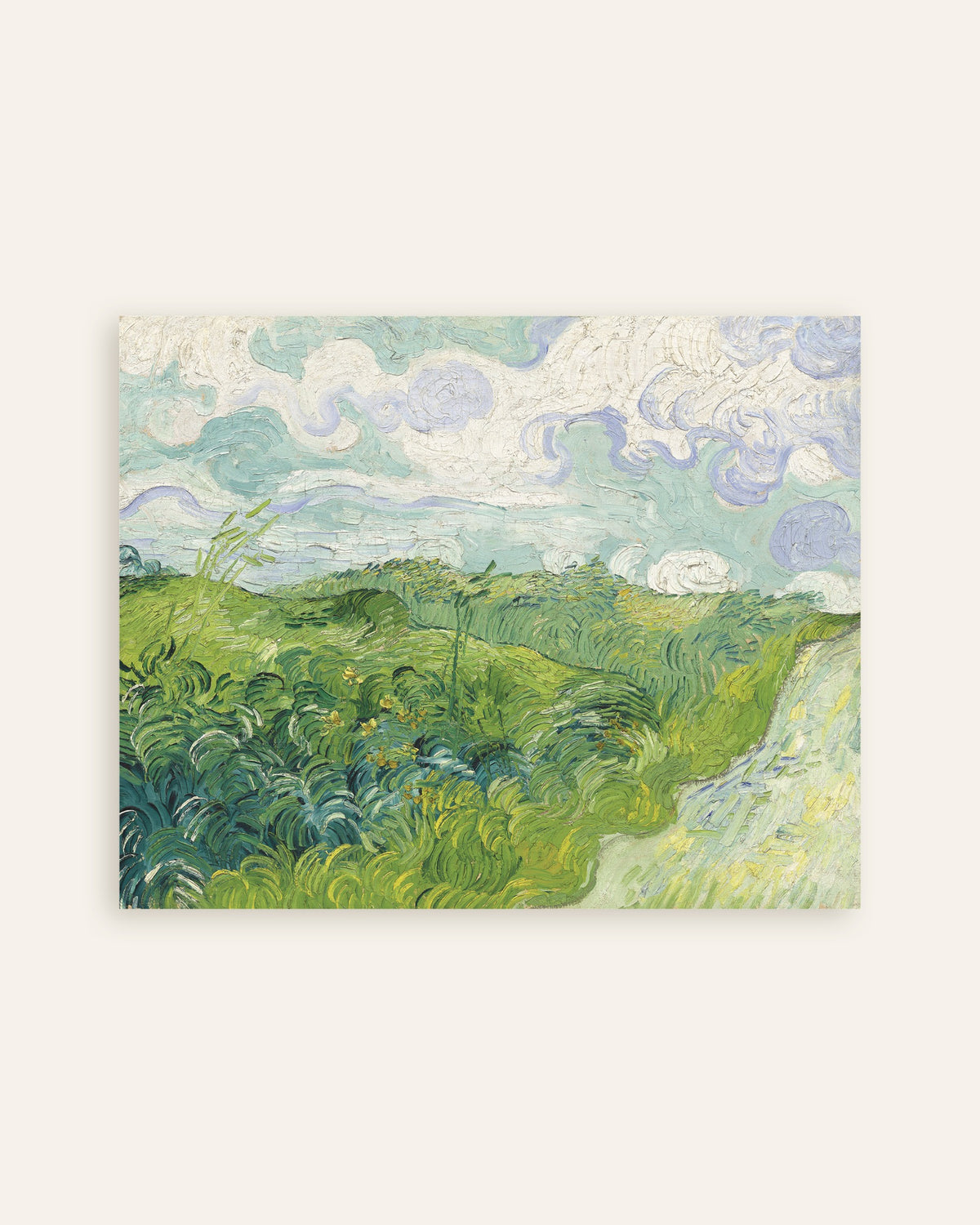 Poster af Grønne hvedemarker, Auvers (1890) af Vincent van Gogh, miniature