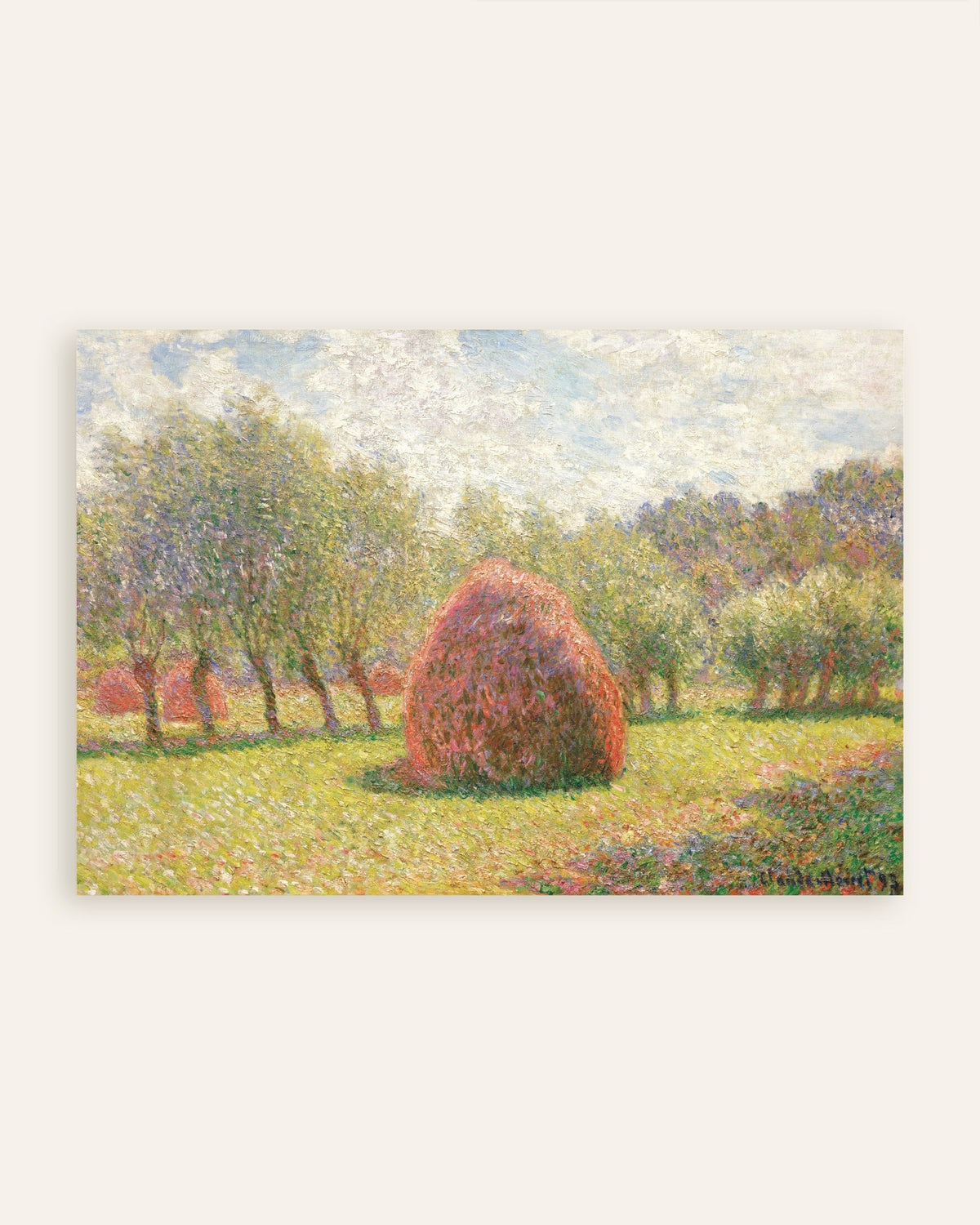 Plakat Høstakke i Giverny (1893) af Claude Monet, miniature