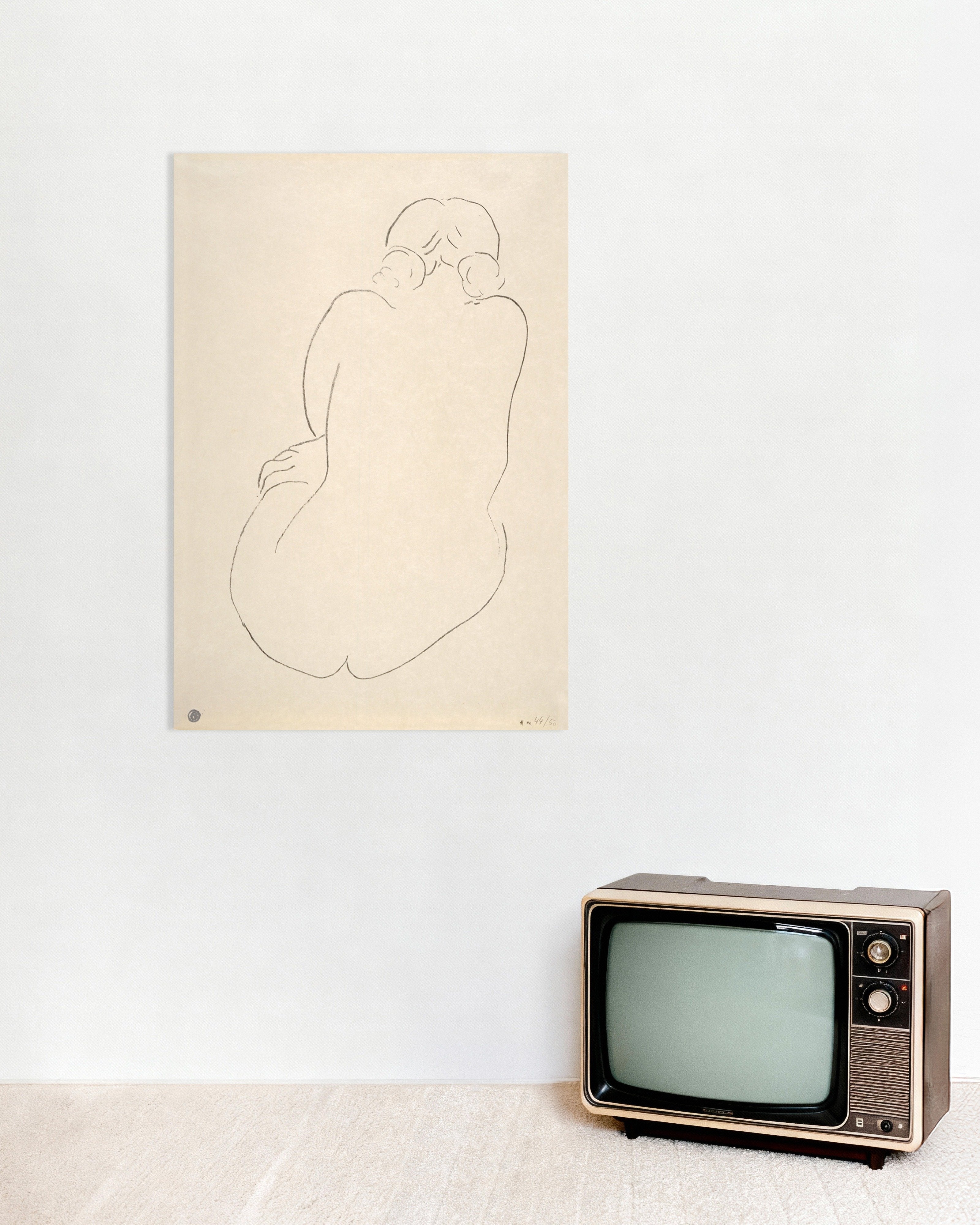 Poster of Henri Matisse Seated nude seen from the behind poster (1913)