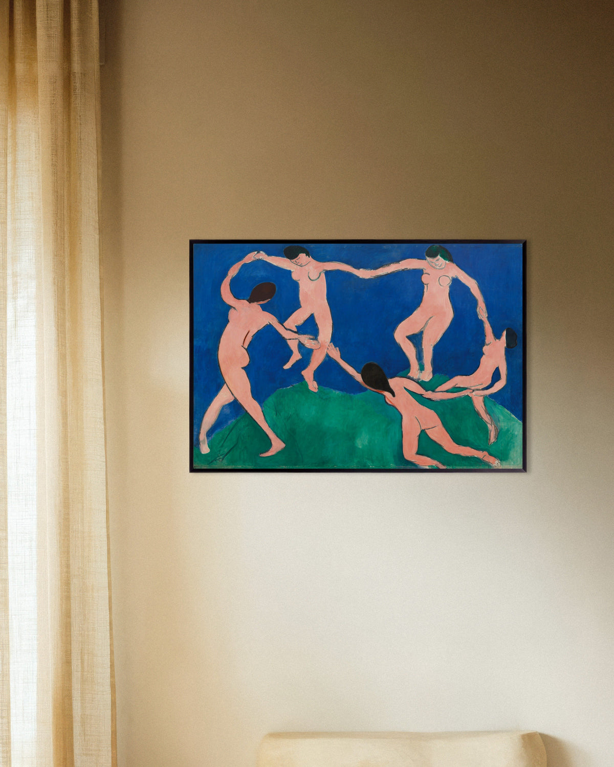 Poster of Henri Matisse The dance poster (1909), with metal frame