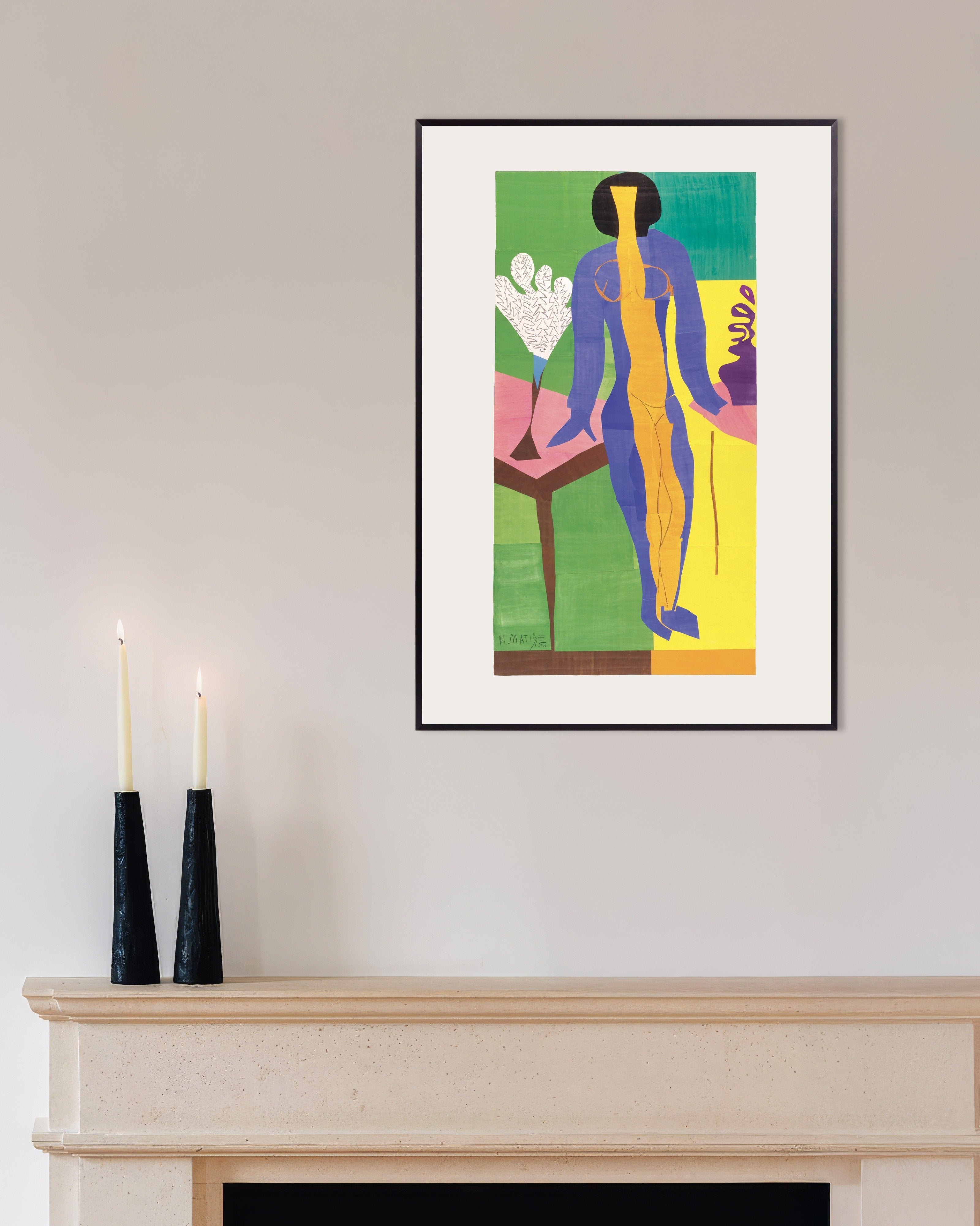 Poster of Henri Matisse Zulma poster (1950), with metal frame
