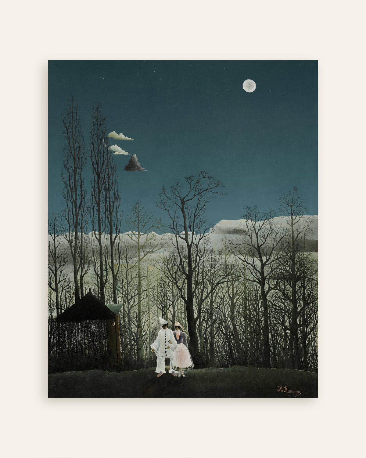 Henri Rousseau-plakat – En karnevalsaften (detalje), miniature