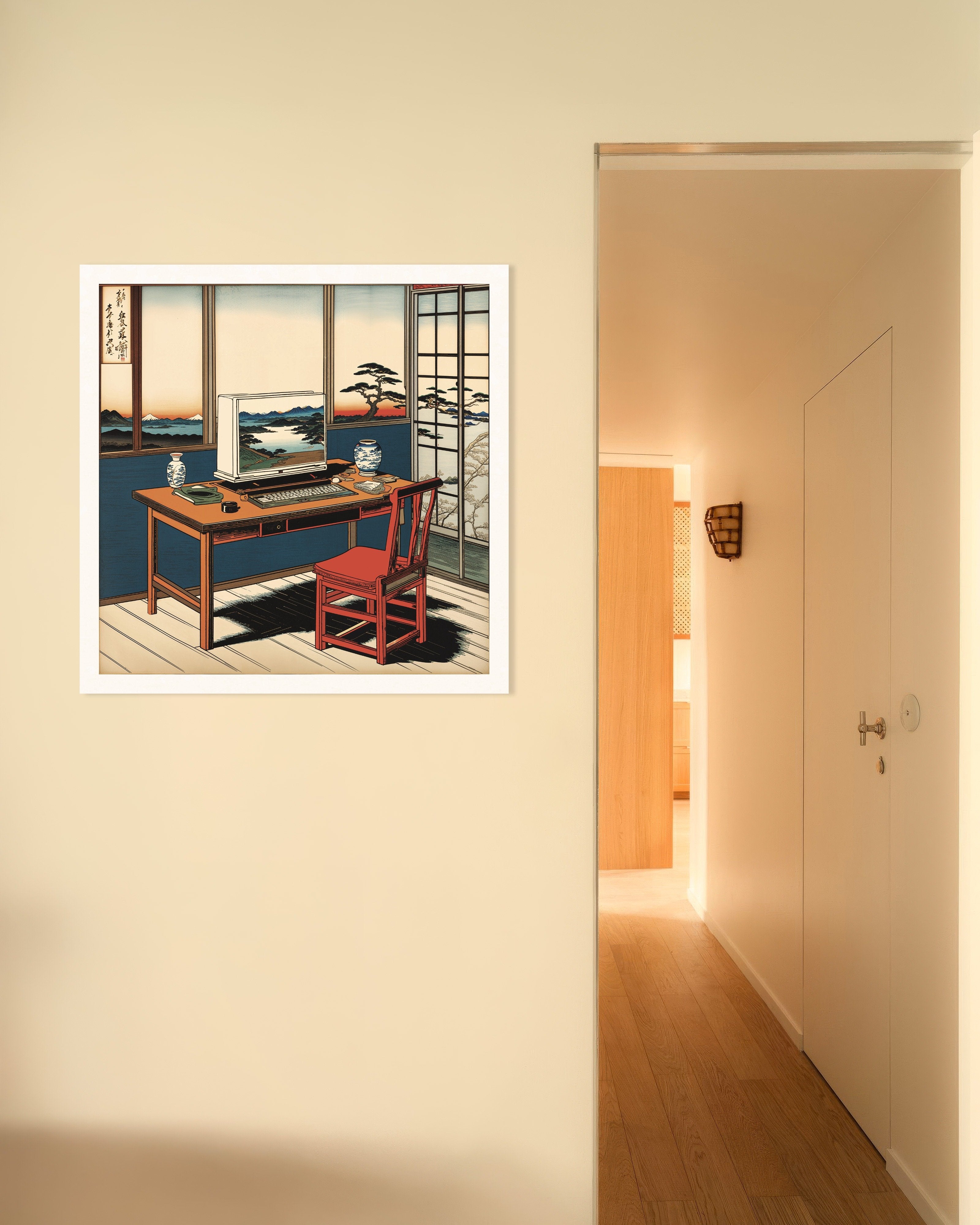Poster of Hiroshige hypertech, computer at home- Poster