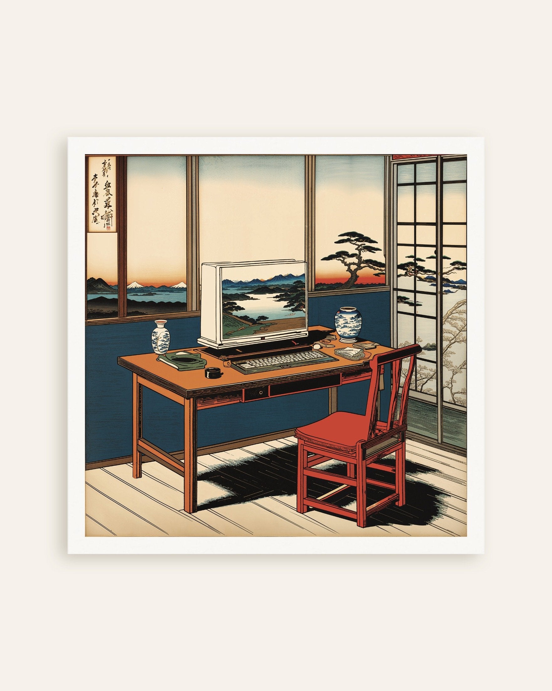 Poster of Hiroshige hypertech, computer at home- Poster, thumbnail