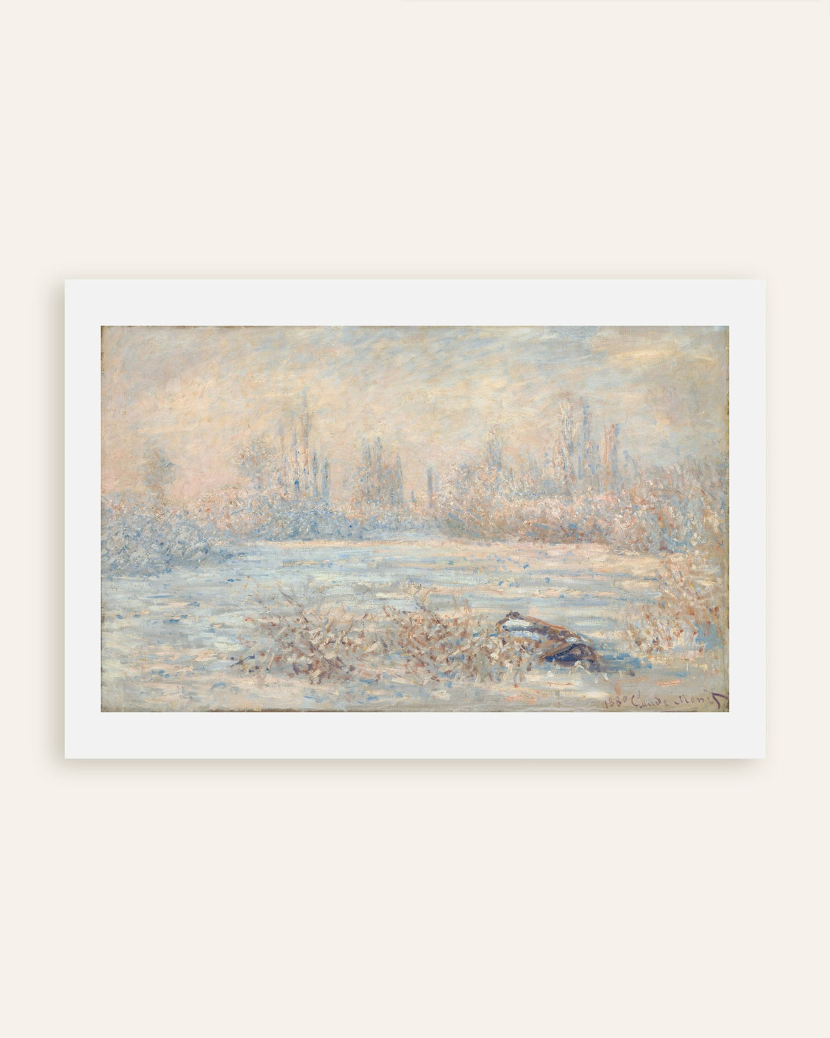 Plakat Rimfrost (1880) af Claude Monet, miniature