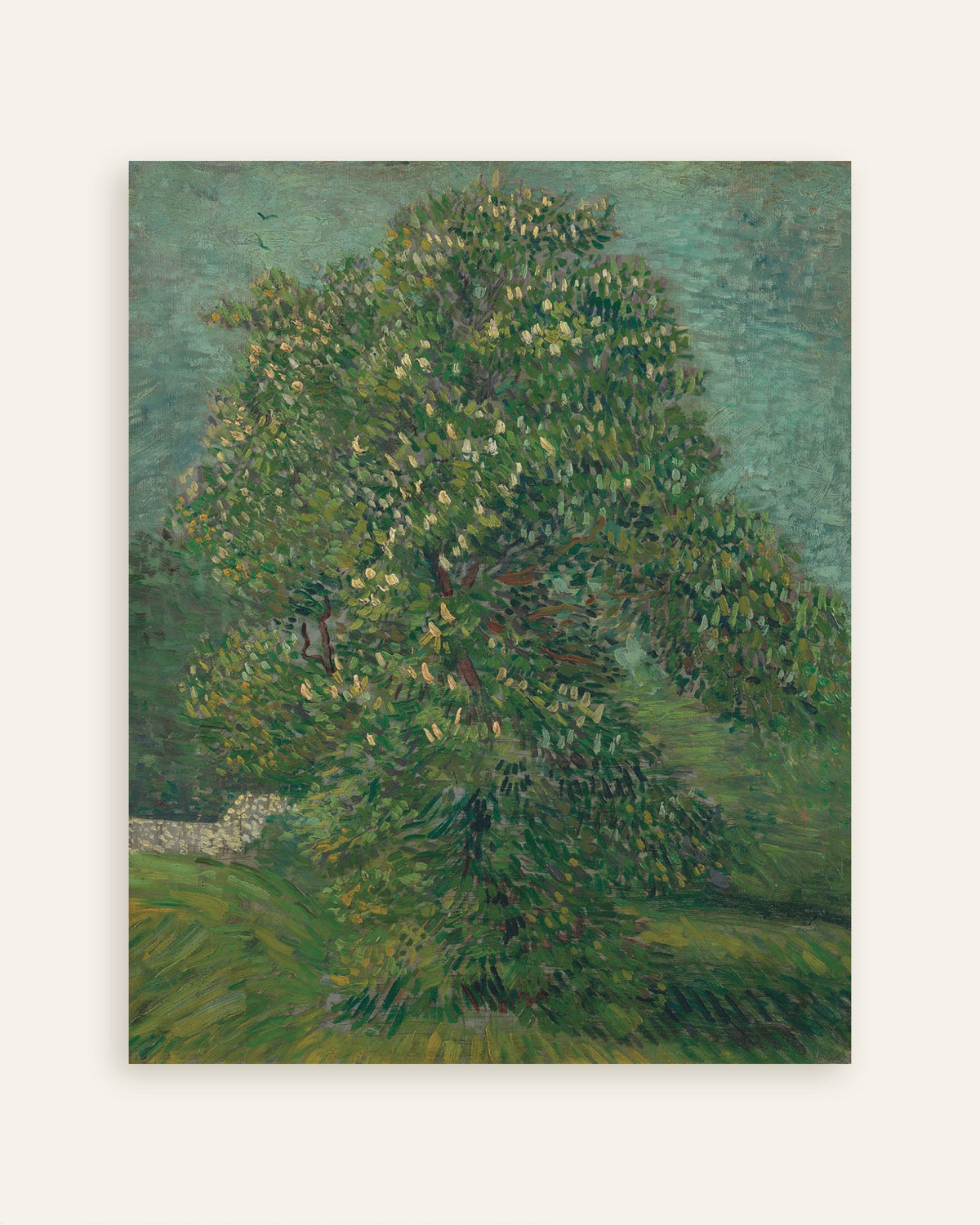 Poster af Kastanjetræ i blomst (1887) af Vincent van Gogh, miniature