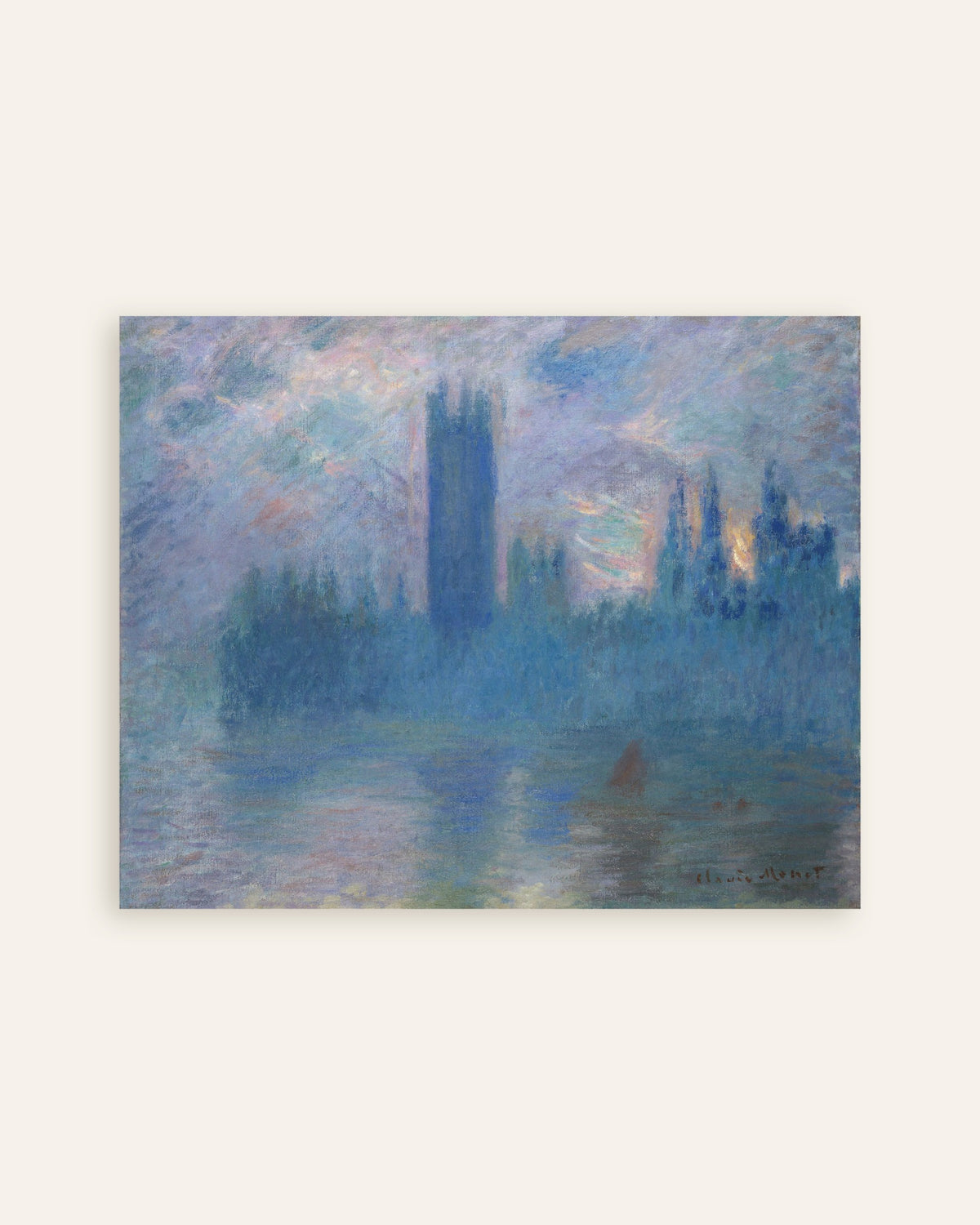 Plakat Parlamentet i London (1900) af Claude Monet, miniature