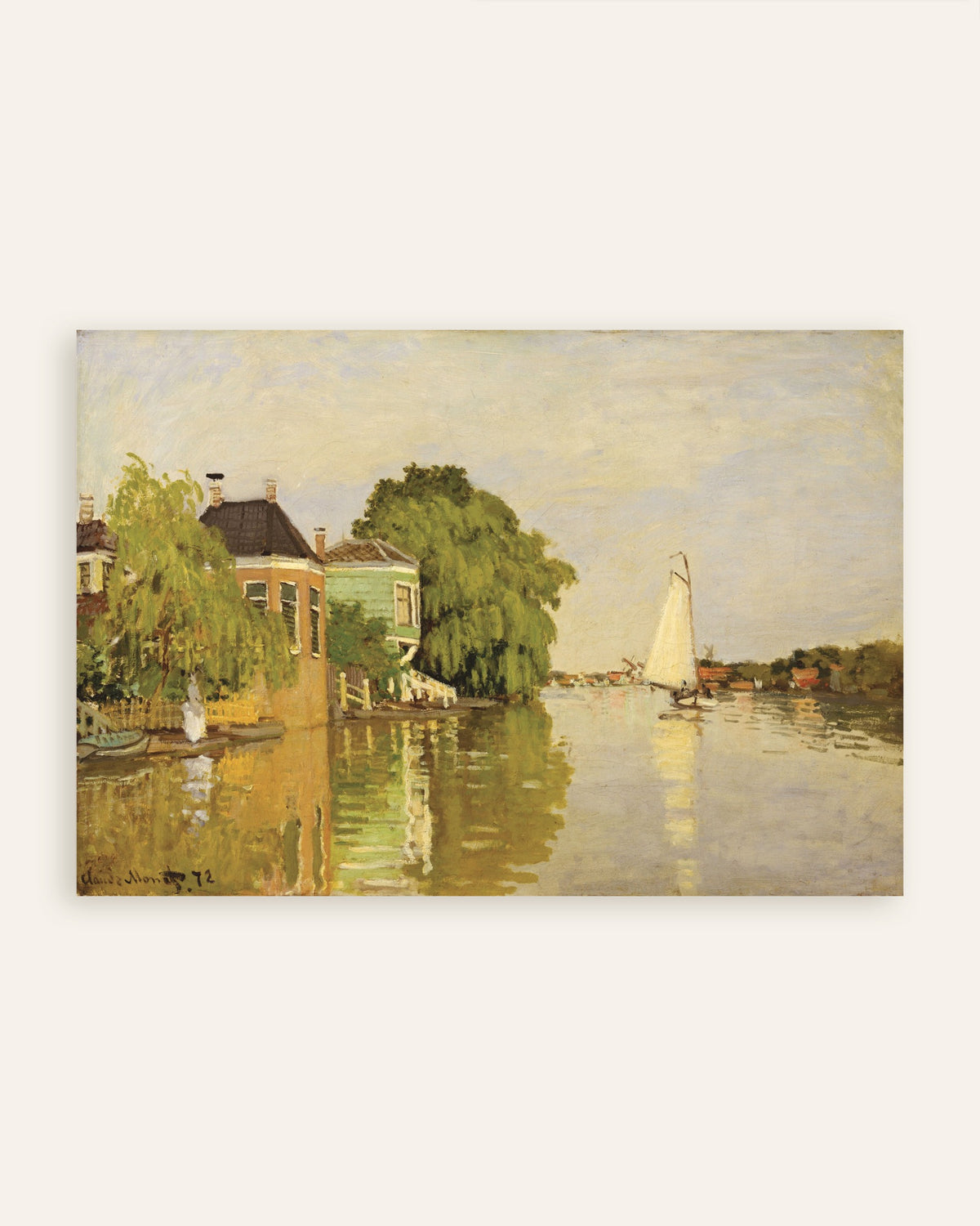 Plakat Huse ved Achterzaan (1871) af Claude Monet, miniature