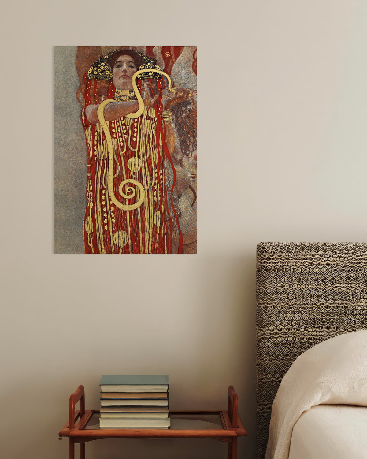 Plakat Hygieia, detalje af Medicinen (1907) af Gustav Klimt