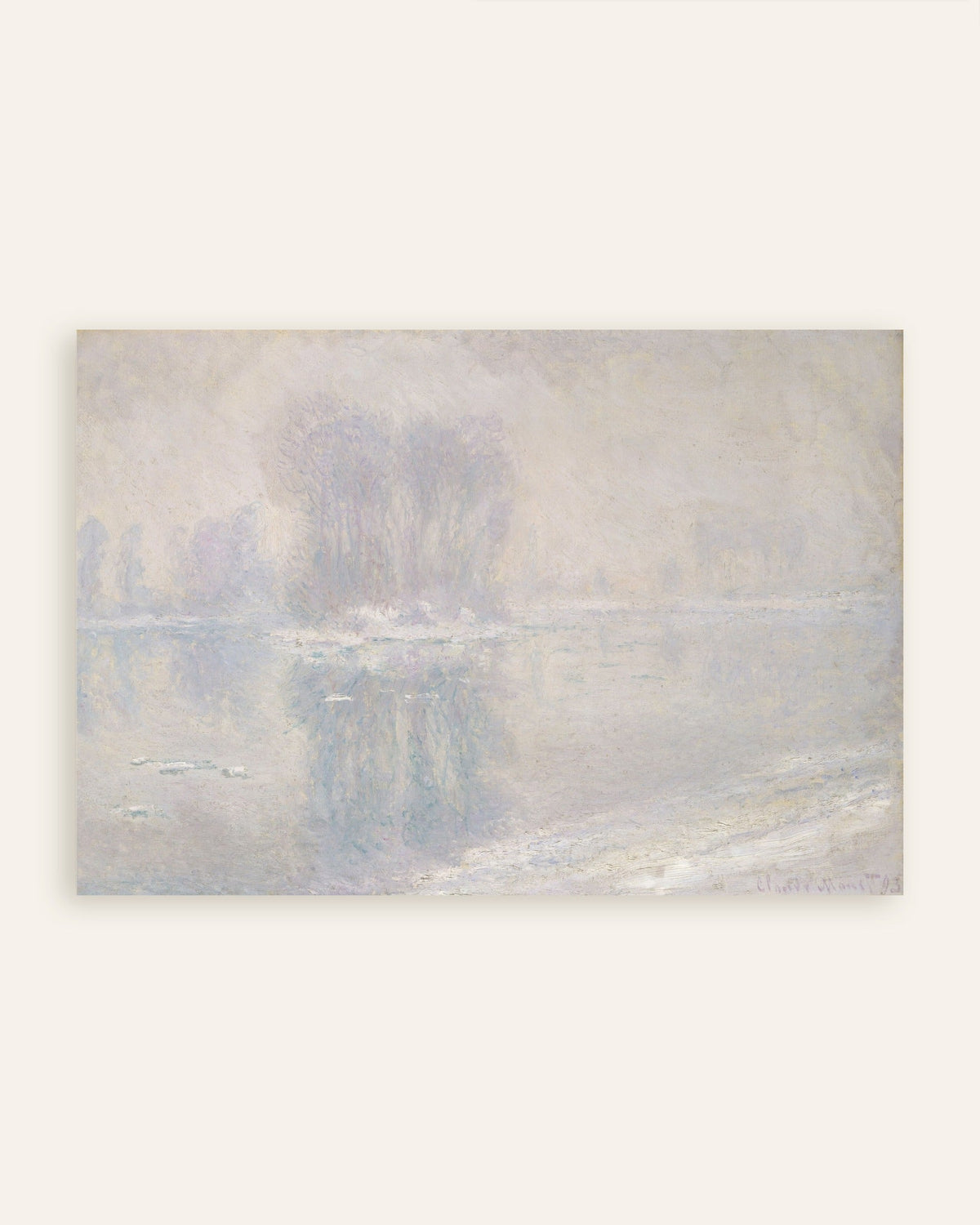 Plakat Isflager (1893) af Claude Monet, miniature