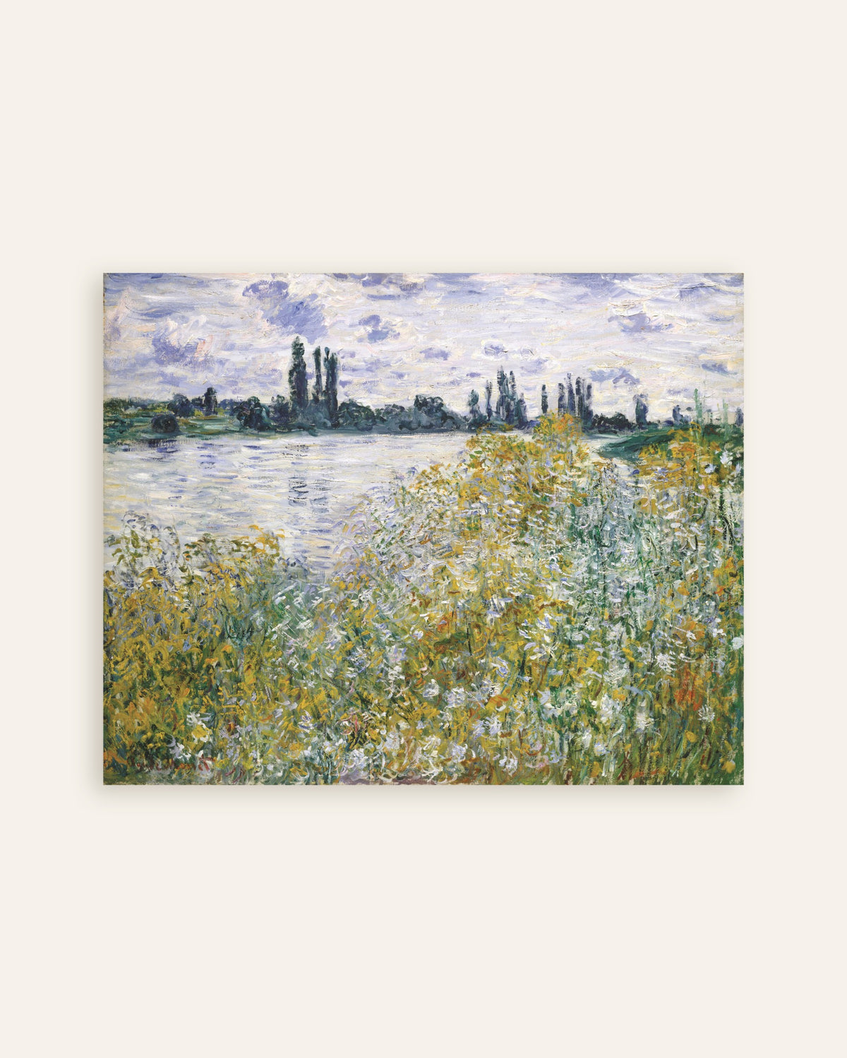 Plakat Blomsterøen ved Vétheuil (1880) af Claude Monet, miniature