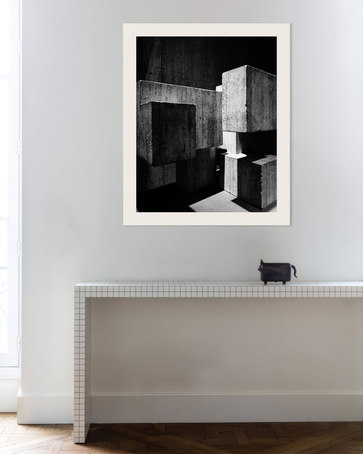Plakat »Sammenflettede betonkuber«