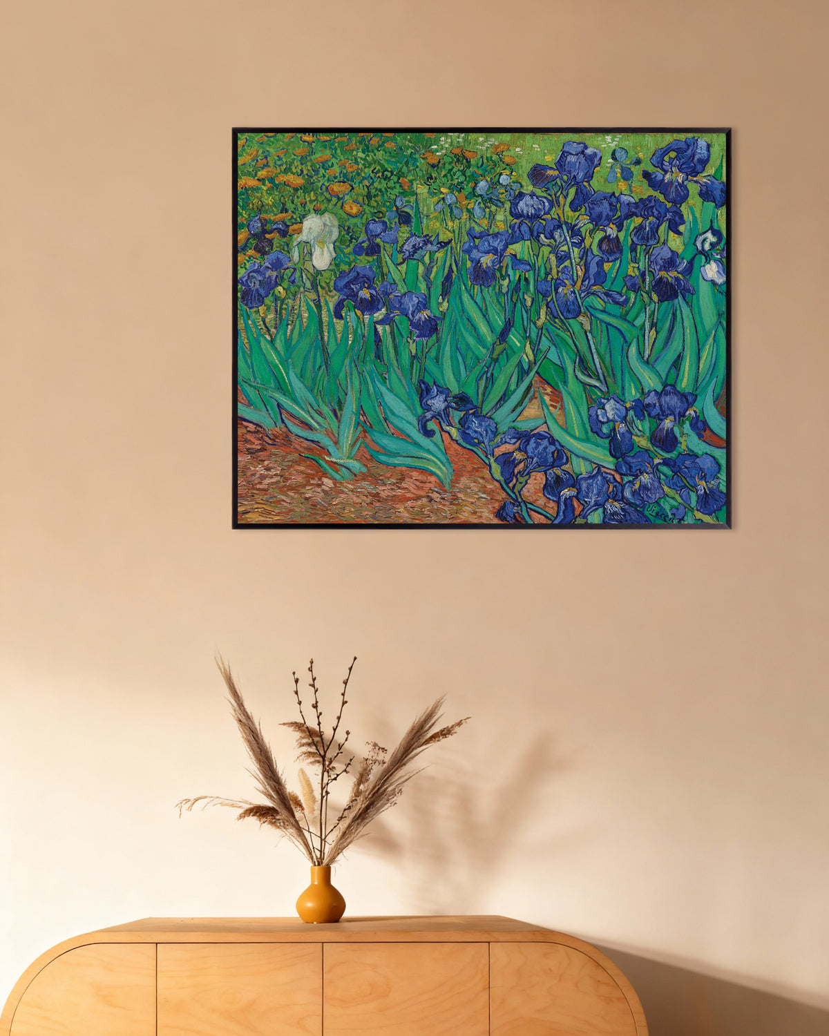 Poster med Iris (1889) af Vincent van Gogh, med metalramme