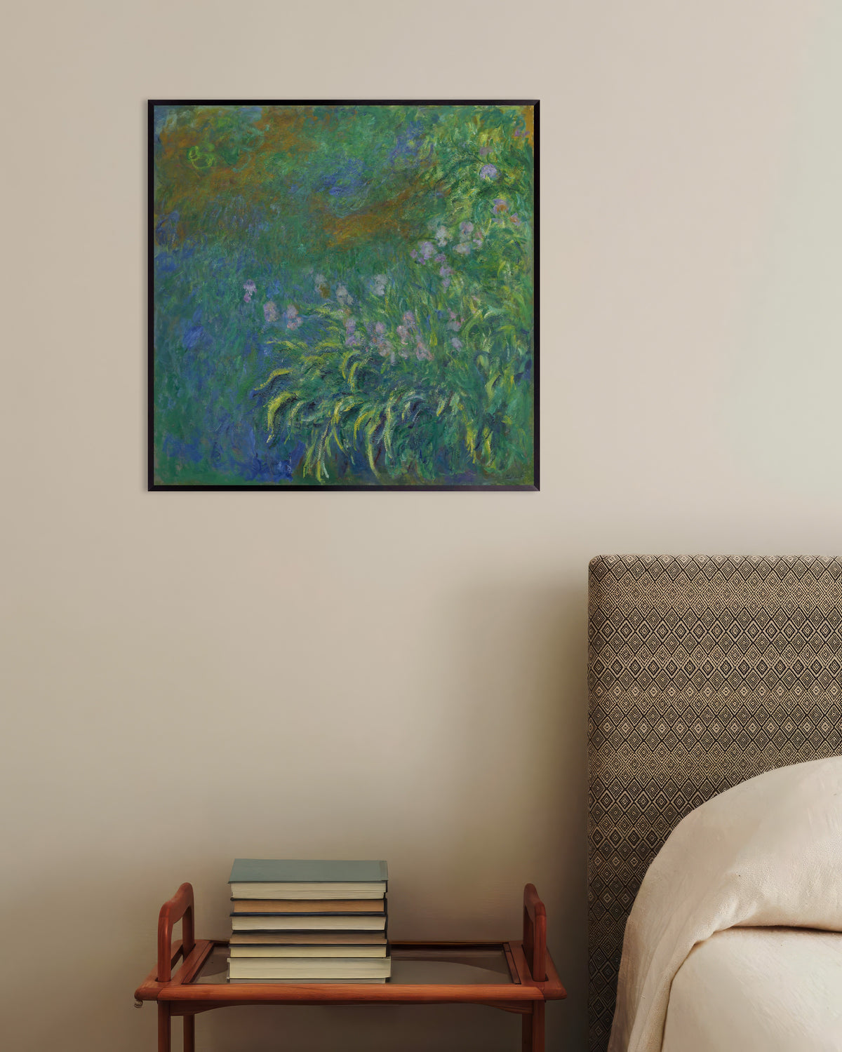 Plakat Iris (1914–1917) af Claude Monet med metalramme