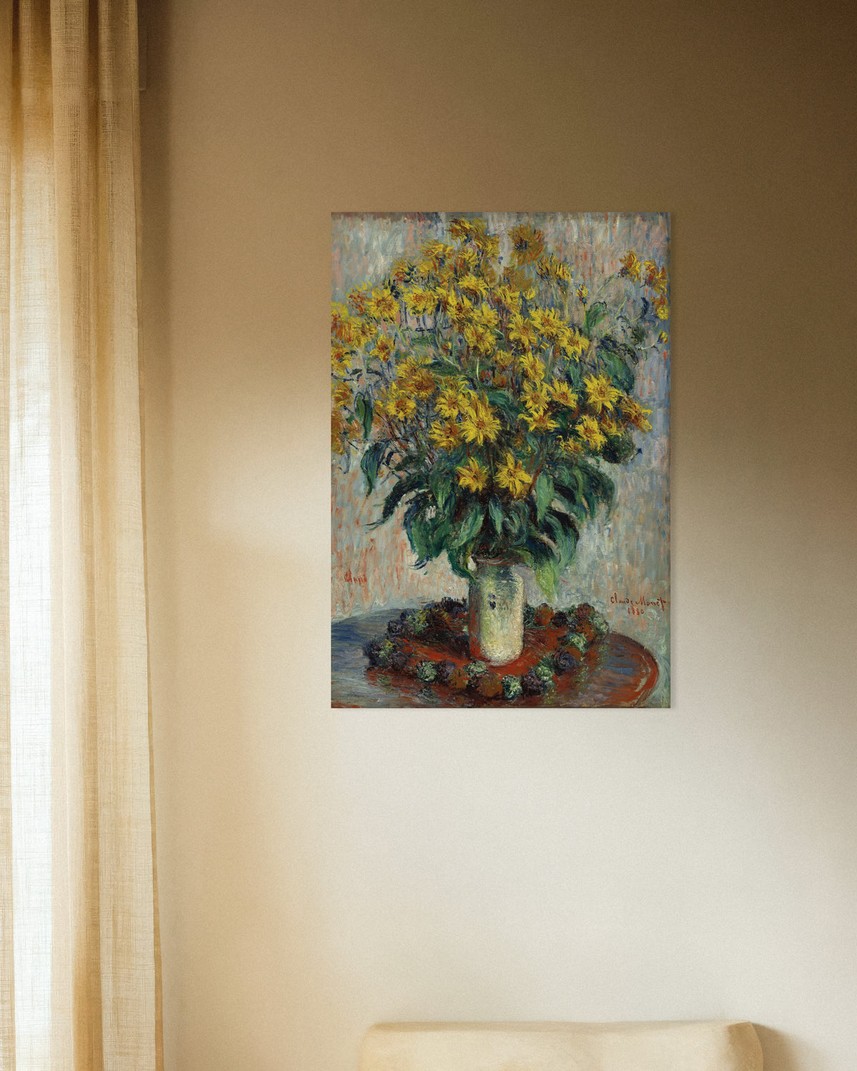 Plakat Jordskokblomster (1880) af Claude Monet