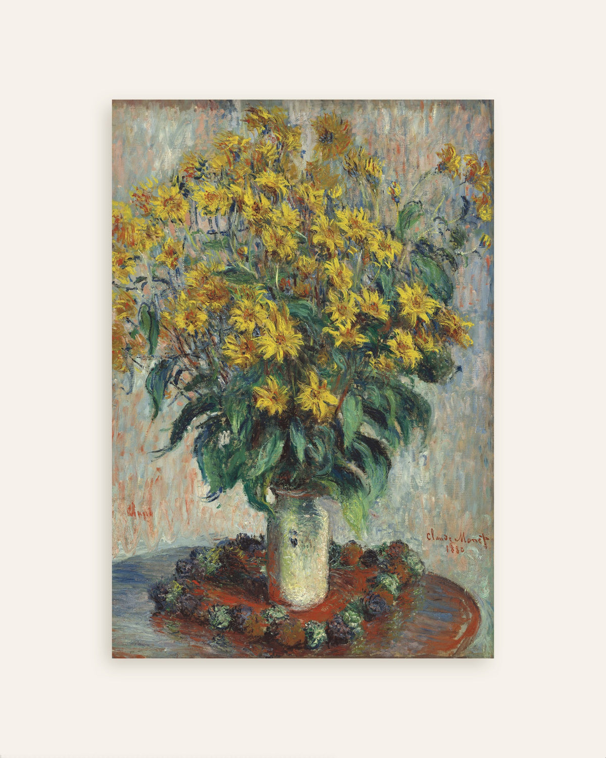 Plakat Jordskokblomster (1880) af Claude Monet, miniature