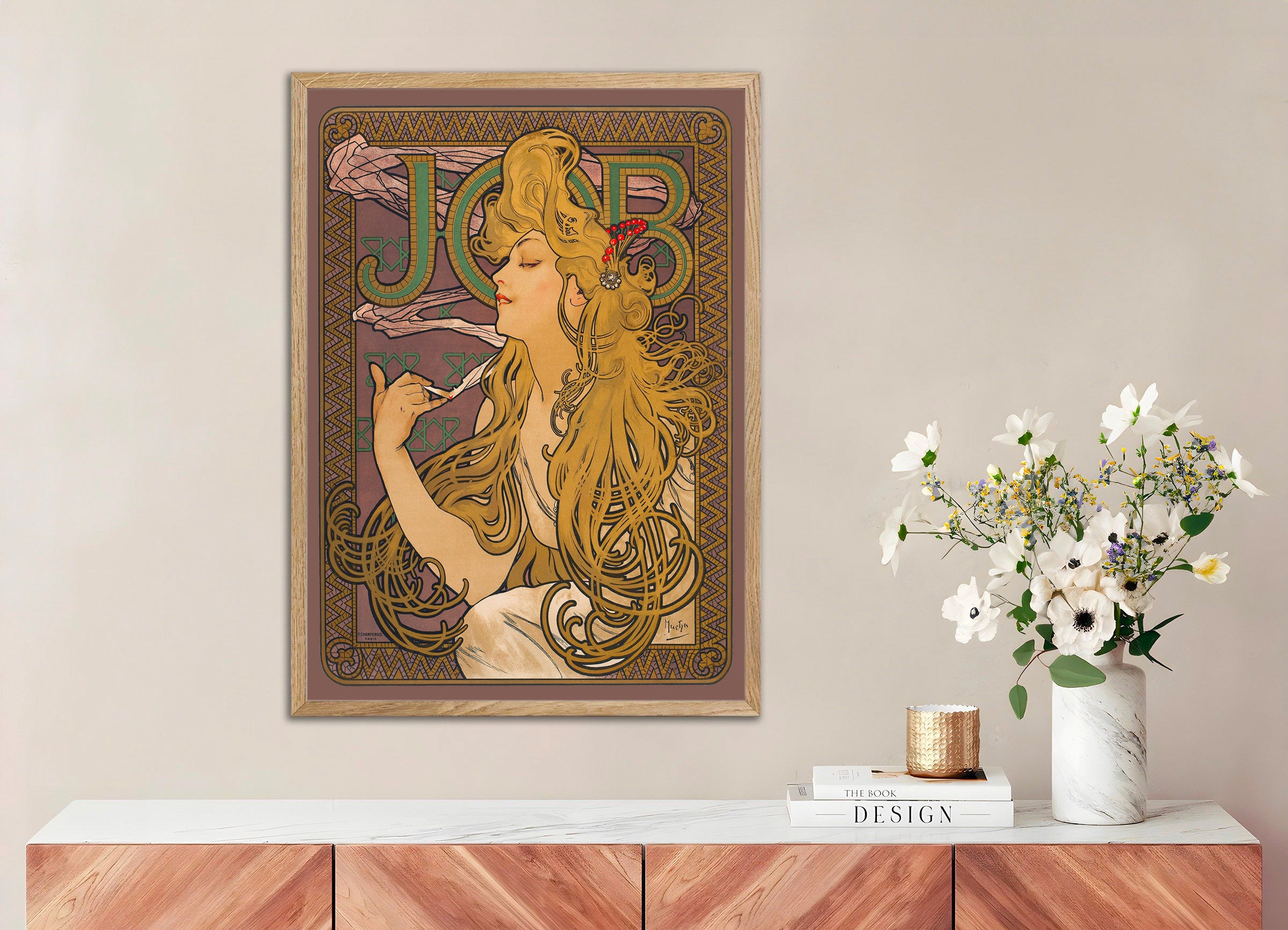 Job (1896) af Alfons Mucha - Plakat