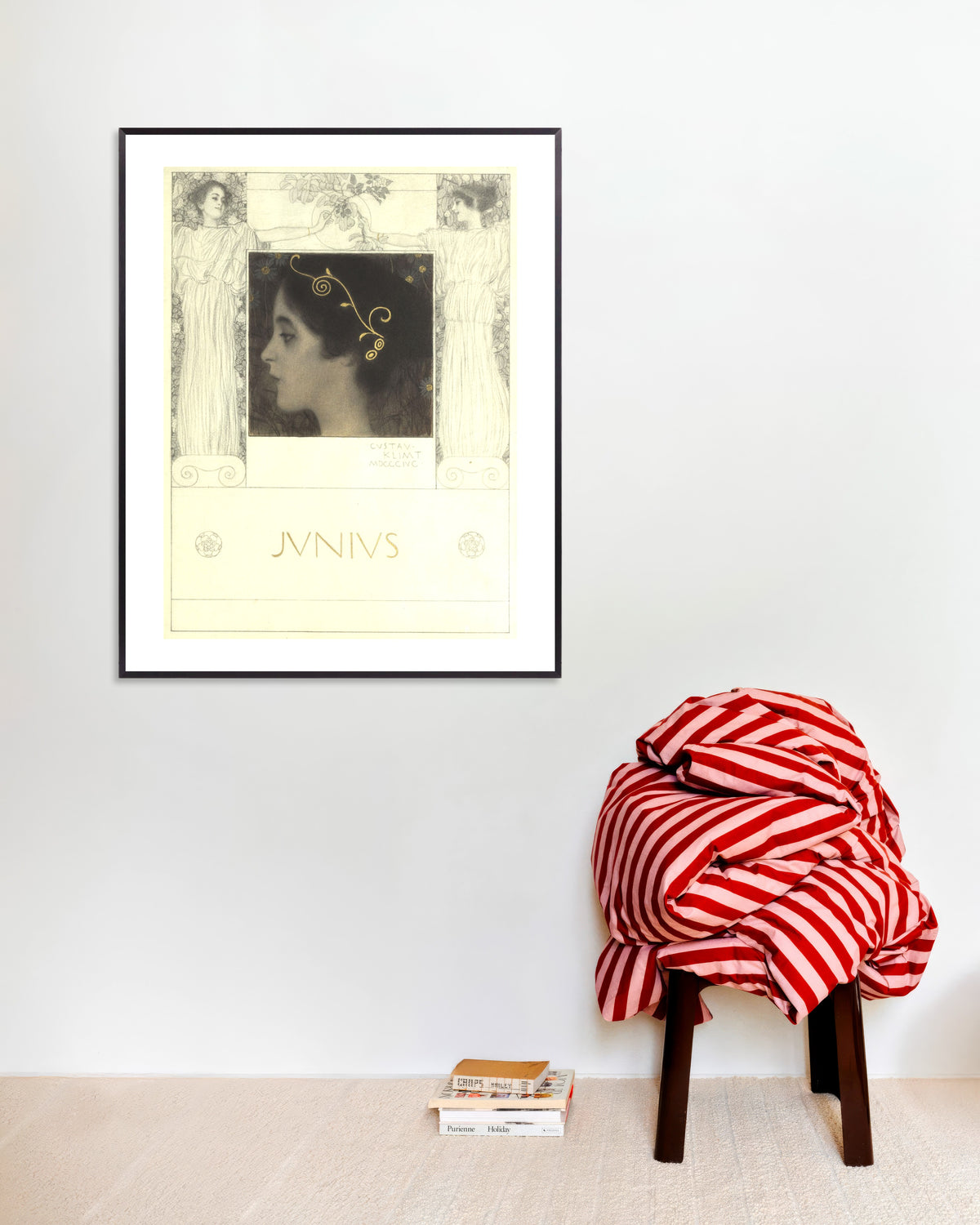 Plakat Junius (1896) af Gustav Klimt med metalramme