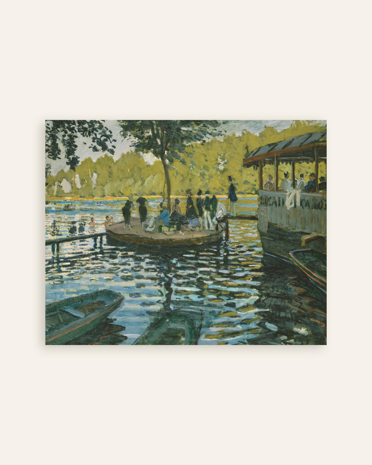 Plakat La Grenouillère (1869) af Claude Monet, miniature