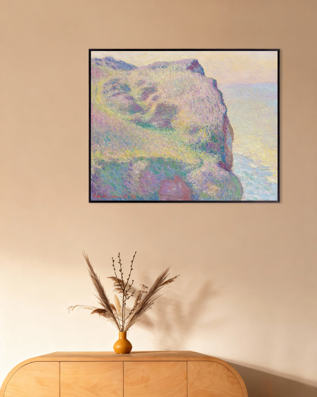 Plakat Pointe du Petit Ailly (1897) af Claude Monet med metalramme