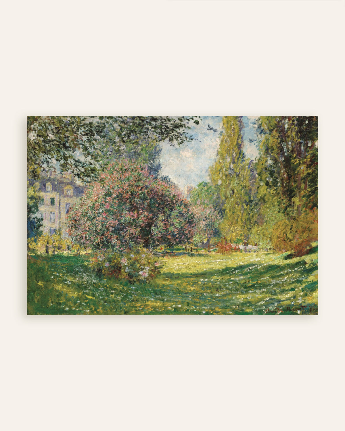 Plakat Landskab, Parc Monceau (1876) af Claude Monet, miniature