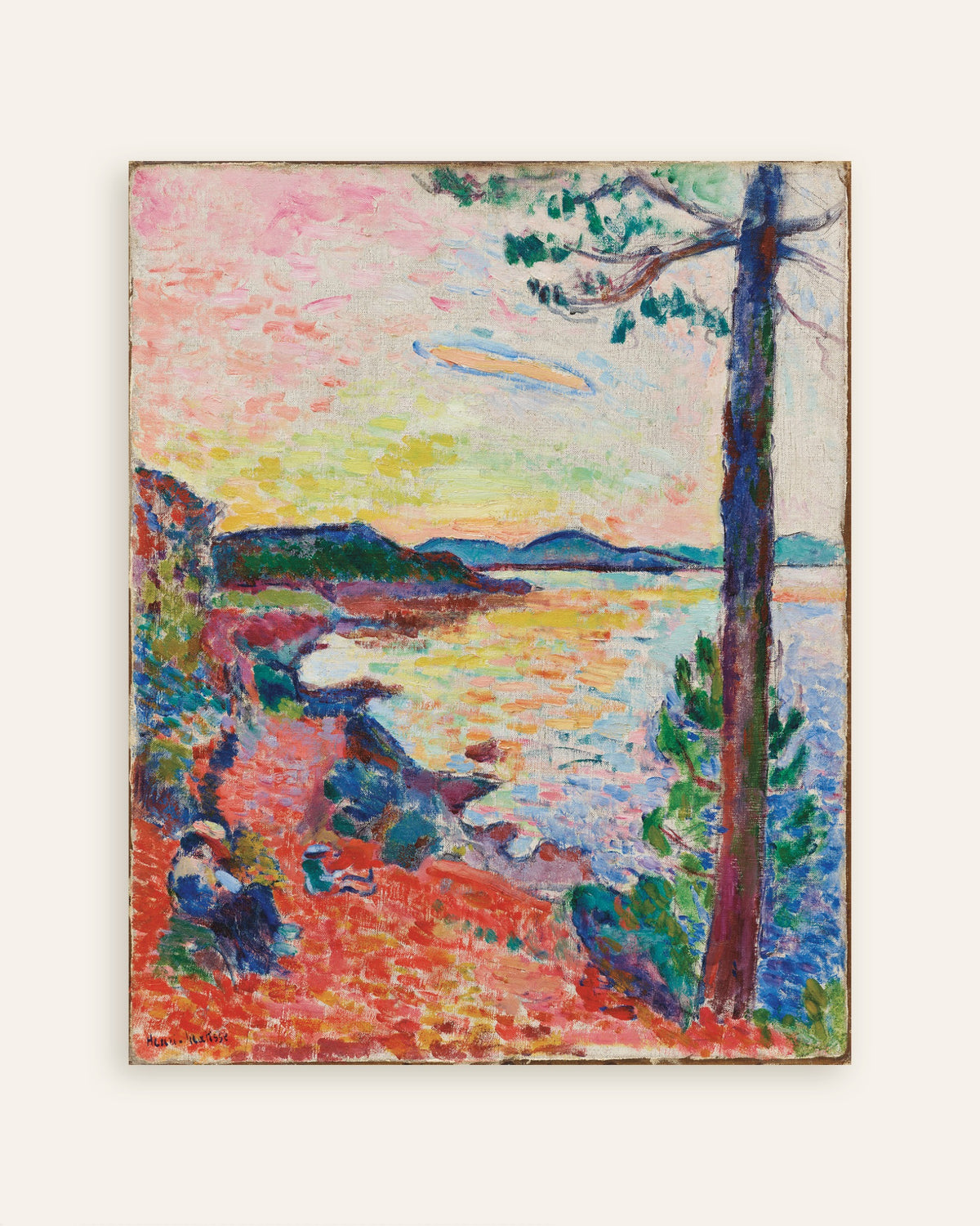 Poster af Le Goûter, Saint-Tropez-bugten (1904) af Henri Matisse, miniature