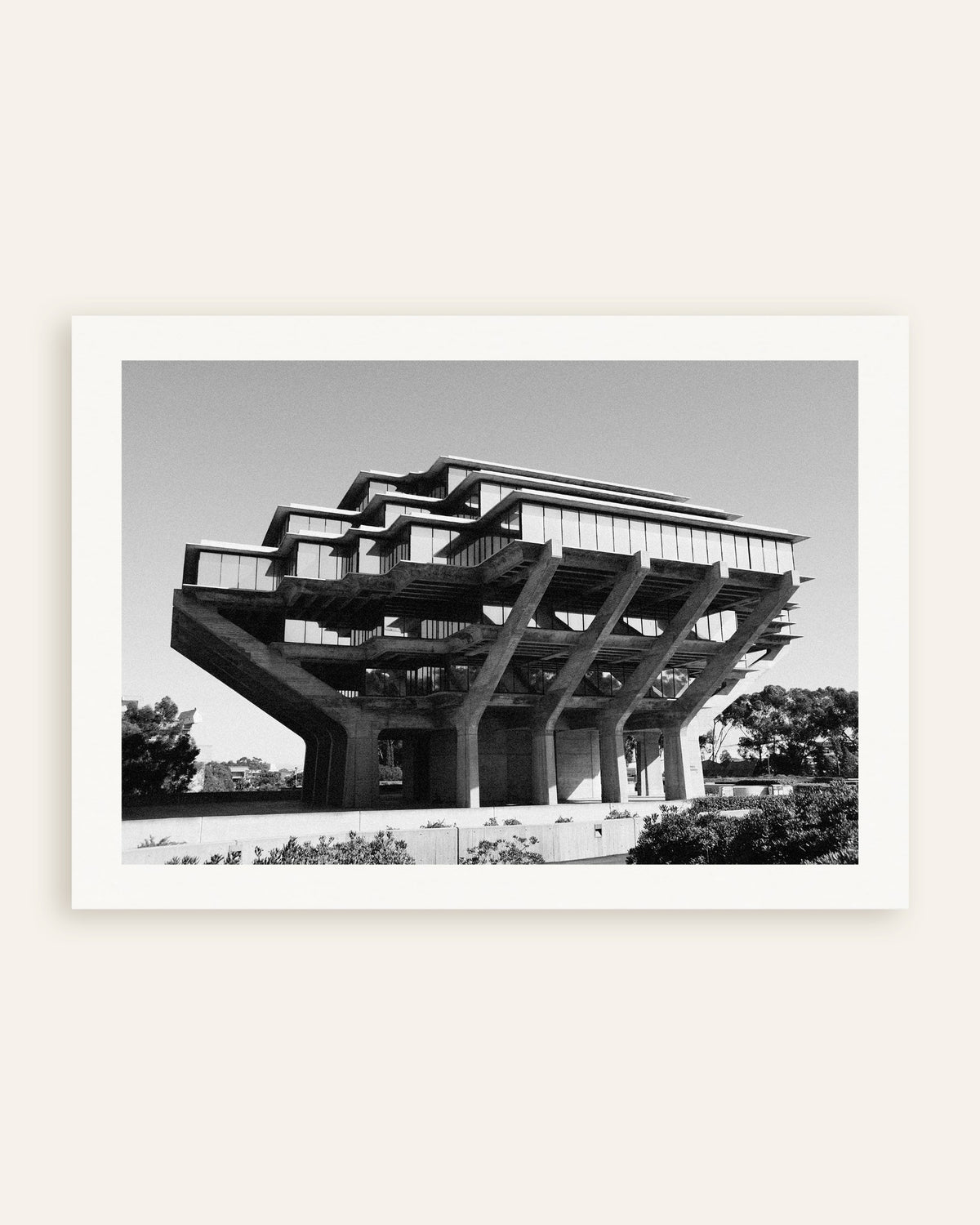 Plakat »Bibliotek på betonpæle«, miniature
