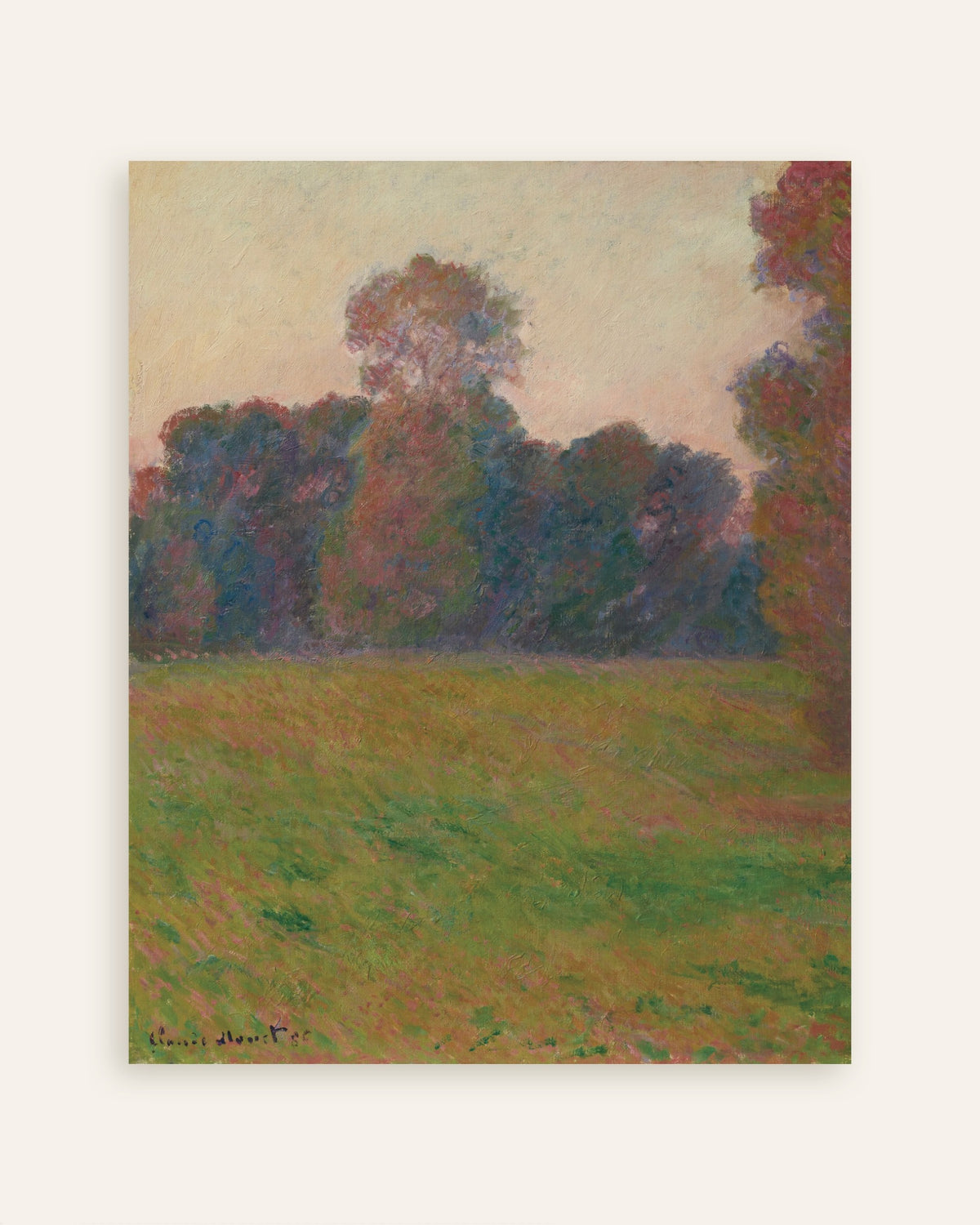 Plakat Eng ved Giverny (1886) af Claude Monet, miniature
