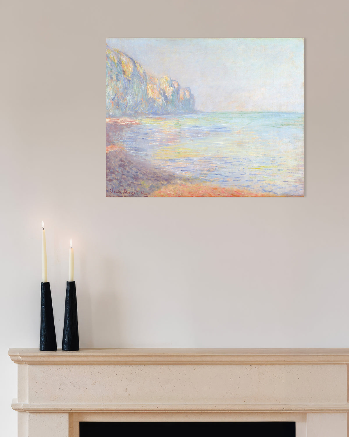 Plakat Diset morgen ved Pourville (1882) af Claude Monet