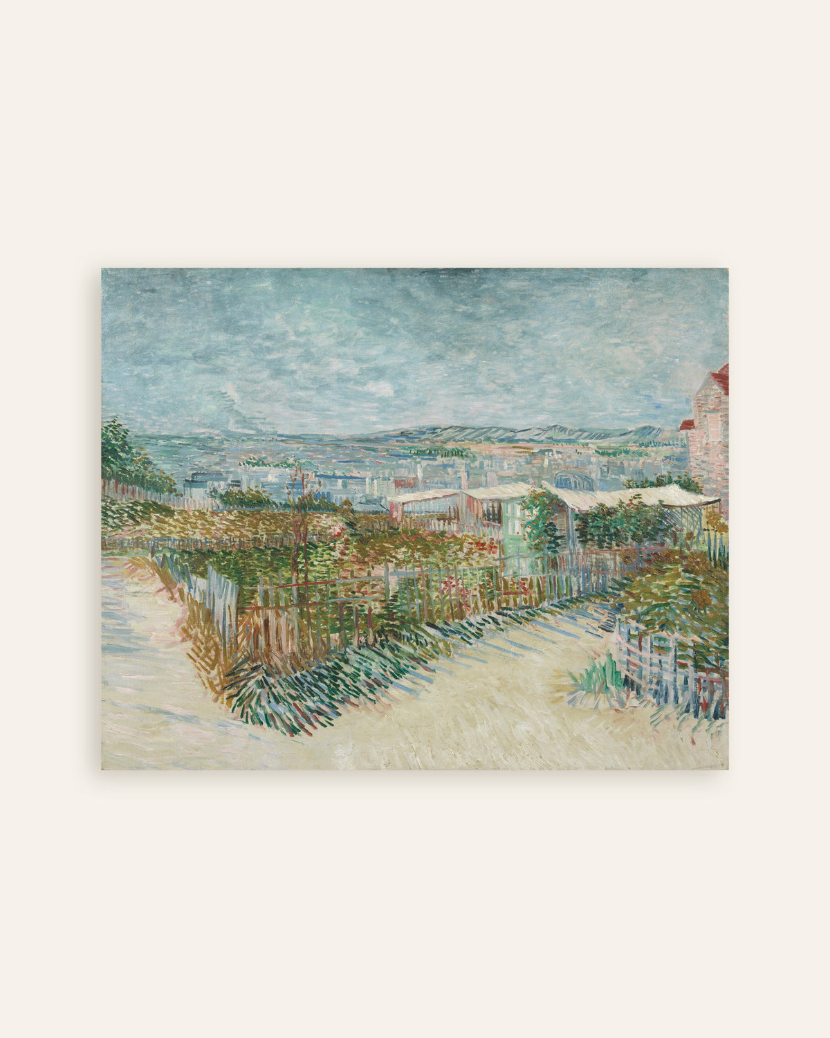 Poster af Montmartre, bag Moulin de la Galette (1887) af Vincent van Gogh, miniature