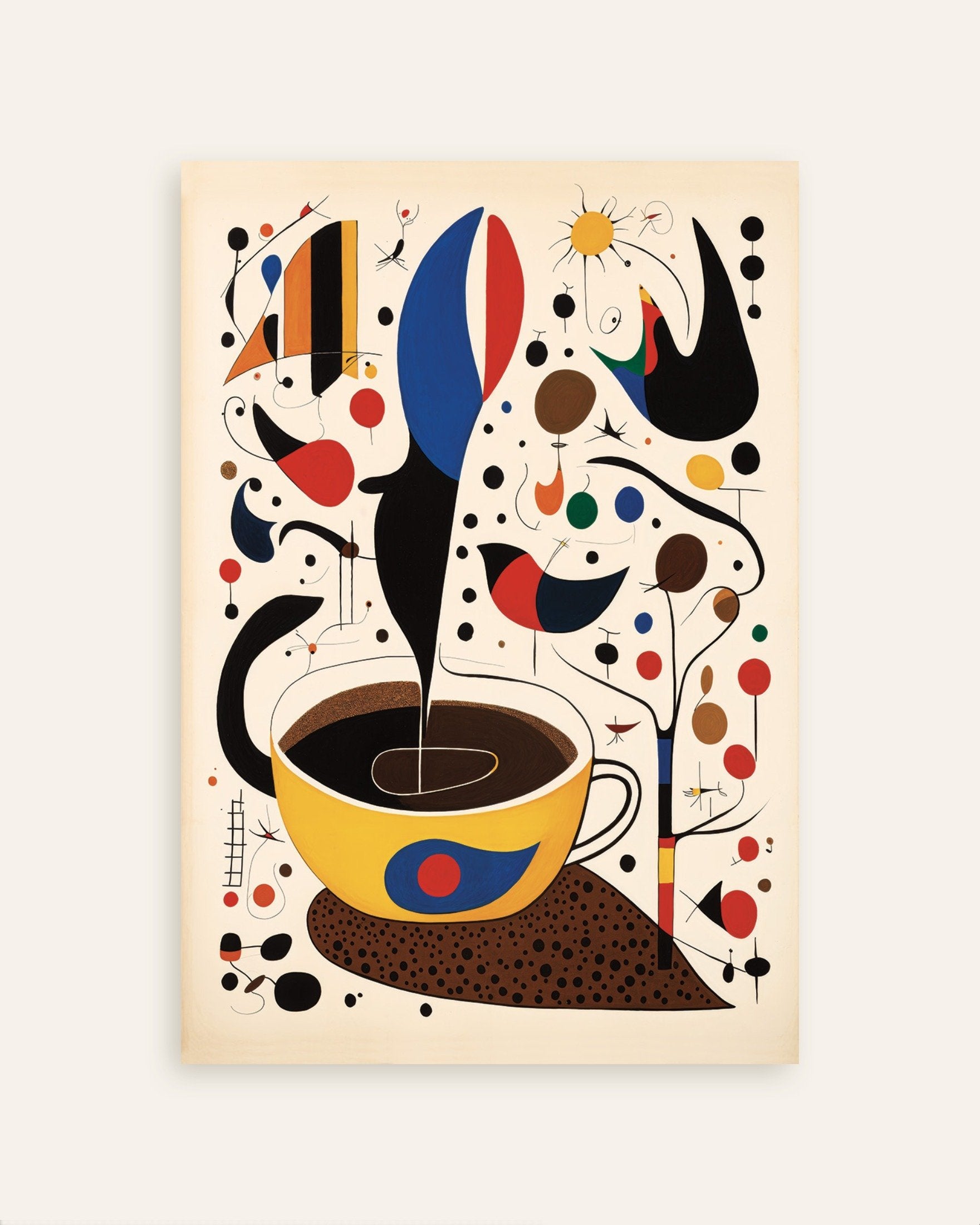 Poster of Morning coffee - Surrealist poster, thumbnail
